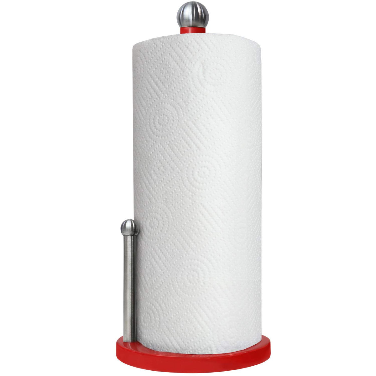 Blue Donuts Paper Towel Holder Countertop With Weighted Base - Easy One-Handed Tear Paper Towel Holder, Modern Paper Towel Holde