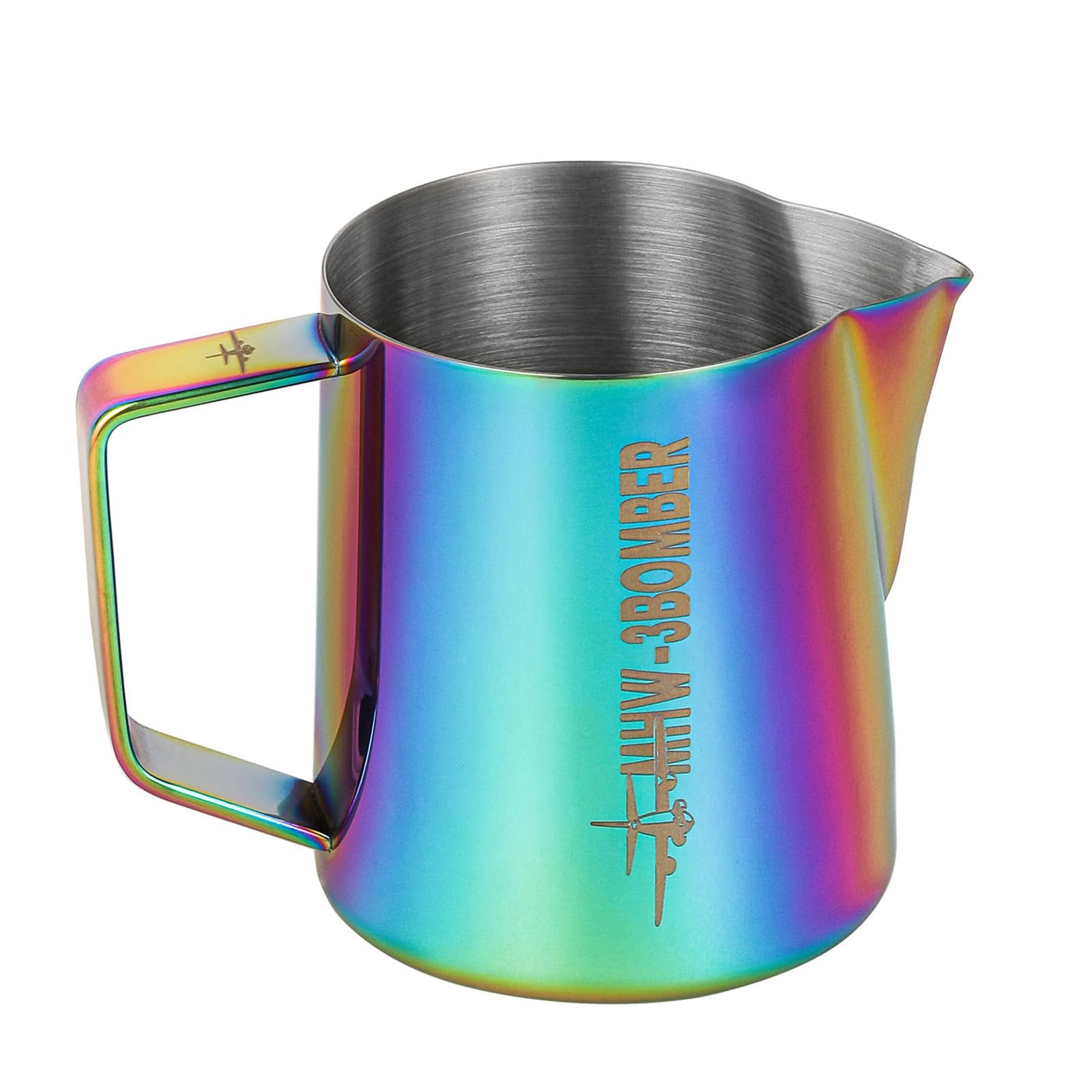 Mhw-3Bomber Milk Frothing Pitcher 16.9Oz/500Ml Latte Art Pitcher Stainless Steel Espresso Steaming Pitcher Colorful Barista Milk