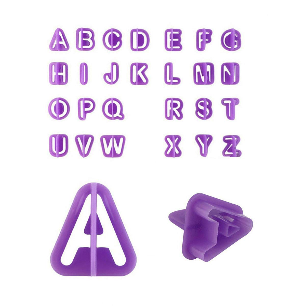 Fondant Letter Cutters, Alphabet Cutters, Letter And Number Fondant Cutters Set, 40-Pieces, Cookie Fondant Cake Mould Letter Cut