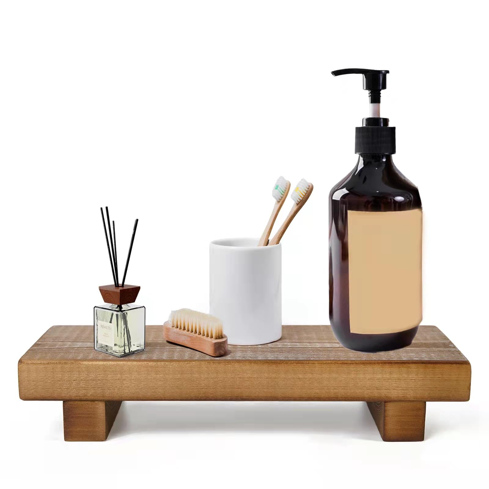 Handmade Solid Wood Soap Riser Stand - Rustic Farmhouse Style Tray for Kitchen, Bathroom & Home D  cor | Stable Wooden Soap Hold