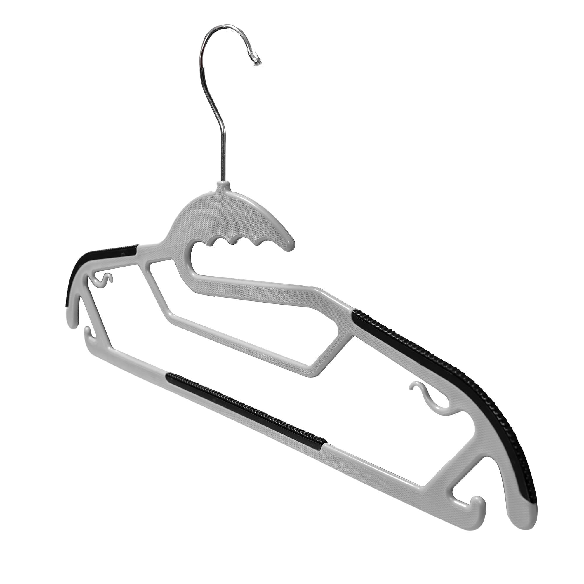 Livingbasics 12 Pcs Clothes Hangers For Wardrobe | Non-Slip Space Saving Cloth Hanger With 360 Rotating Hook | Closet Organizing