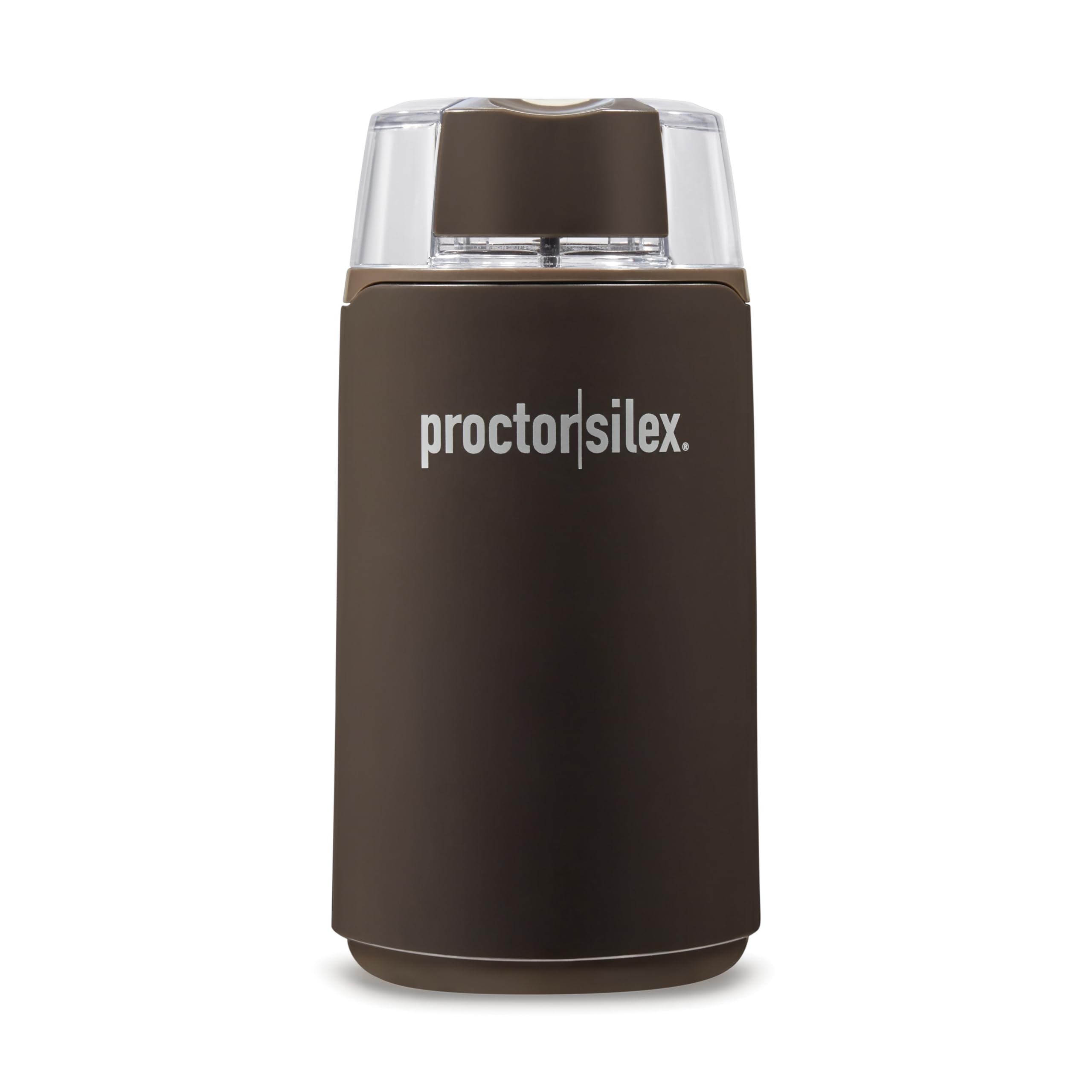 Proctor Silex Electric Coffee Grinder for Beans, Spices and More, Stainless Steel Blades, 12 Cups, Brown