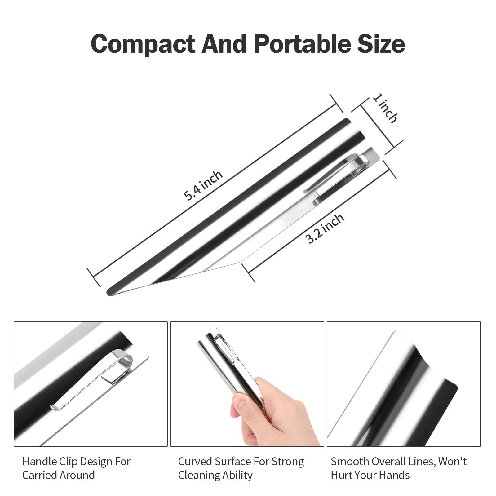 Crumbers for Servers, Crumb Sweepers, Food Crumb Scraper, Restaurant Crumb Cleaner, Portable Server Tools Stainless Steel Crumbe