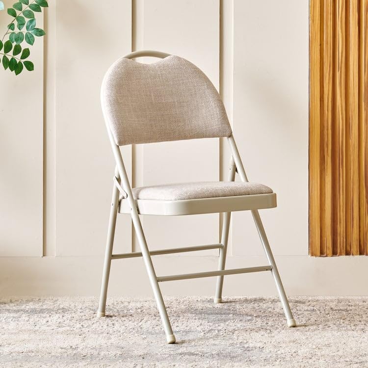 Home Centre | Russel | Metal Chair | Pack Of 1 | Beige | 1 Year Warranty