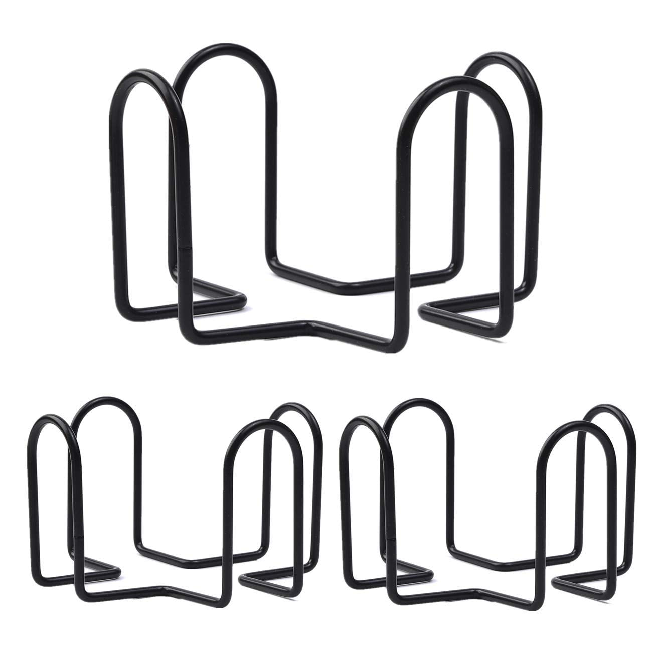 3Pc Kocent Vintage Coaster Holder Black Iron Metal Holder Storage Caddy For Both Round And Square Coasters Fit 4 To 9 Pieces Coa