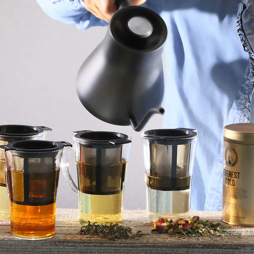 finum Floating Brewing Basket  Large  Black