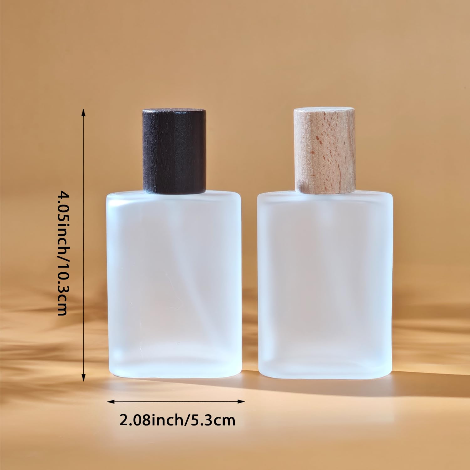 Yerpkefey 50Ml/1.7 Oz Glass Spray Bottle Perfume Atomizer,Travel Vintage Perfume Bottles Empty Refillable Spray Bottle 2Pack (A3