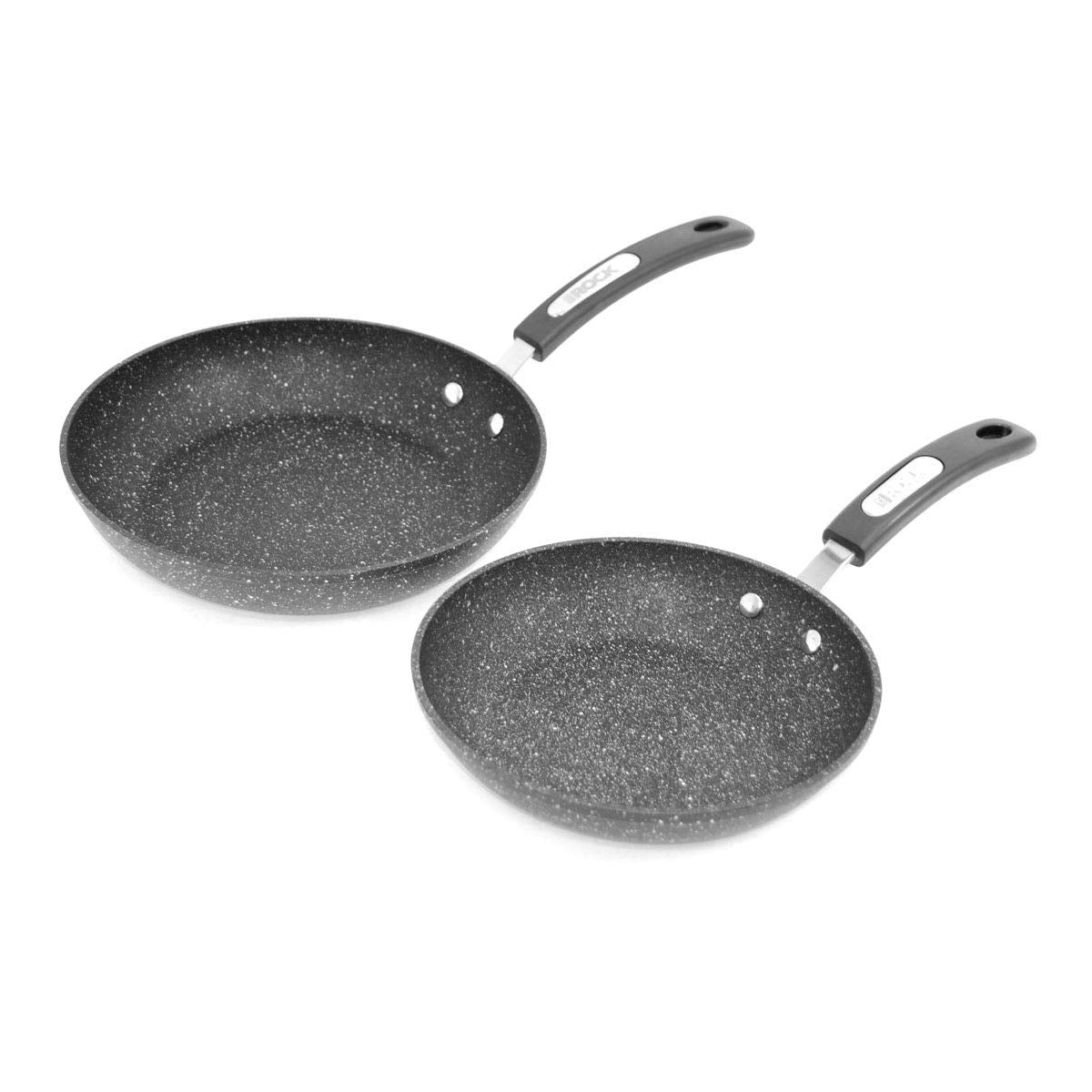 Starfrit The Rock Classic 2 Fry Pans, 8 & 9.5, NonStick, Black