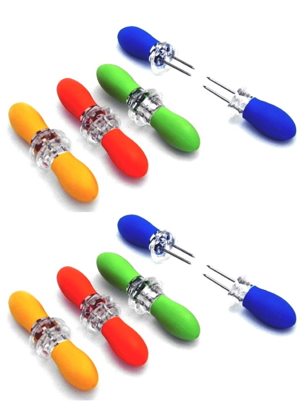 Chef Craft Interlocking Jumbo Corn Holder 4 Pair (2 Packs)