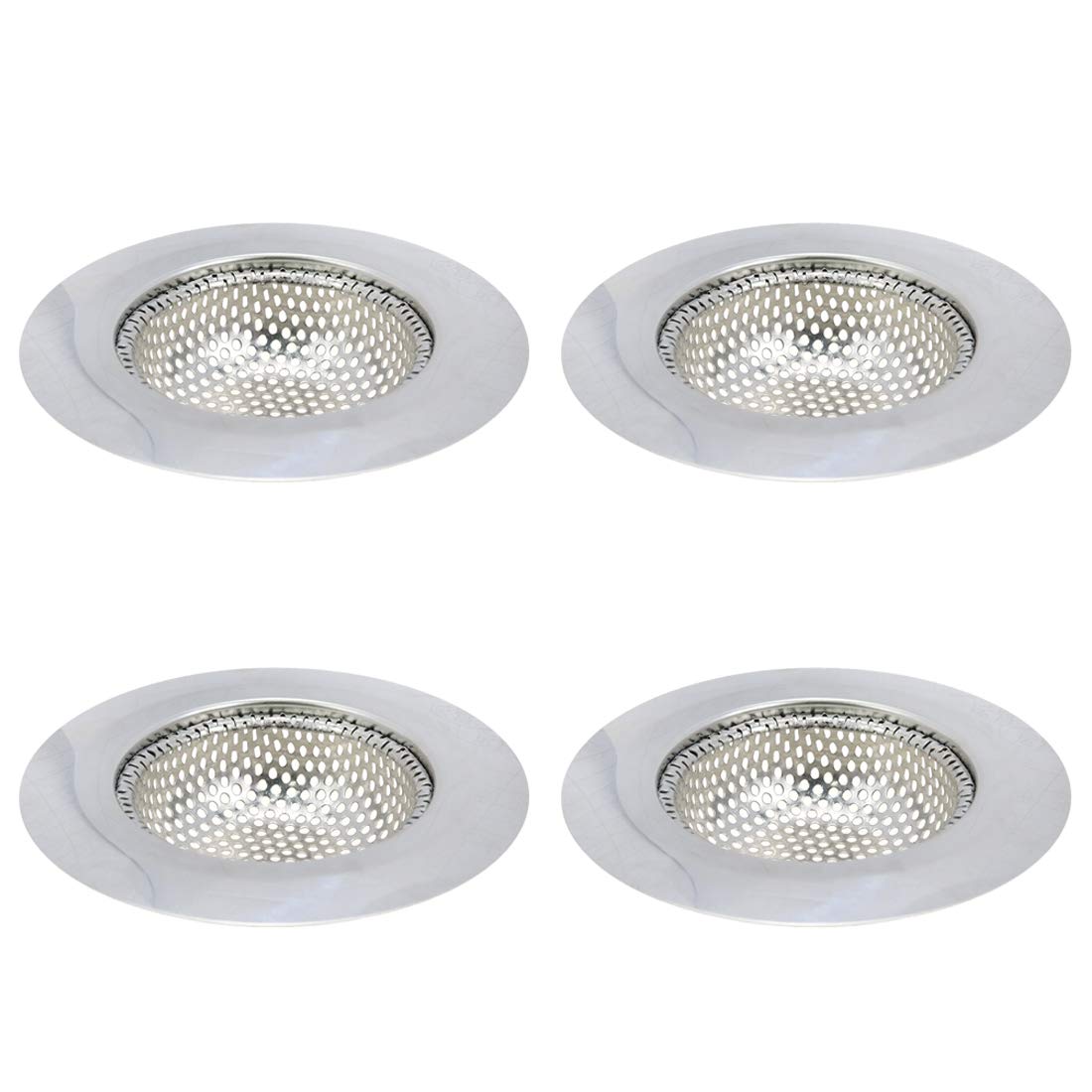 Xiaoyztan 4 Pcs 2-Inch Filter Diameter Kitchen Sink Strainer, Stainless Steel Drain Basket Filter With Large Wide Rim 3.5-Inch D