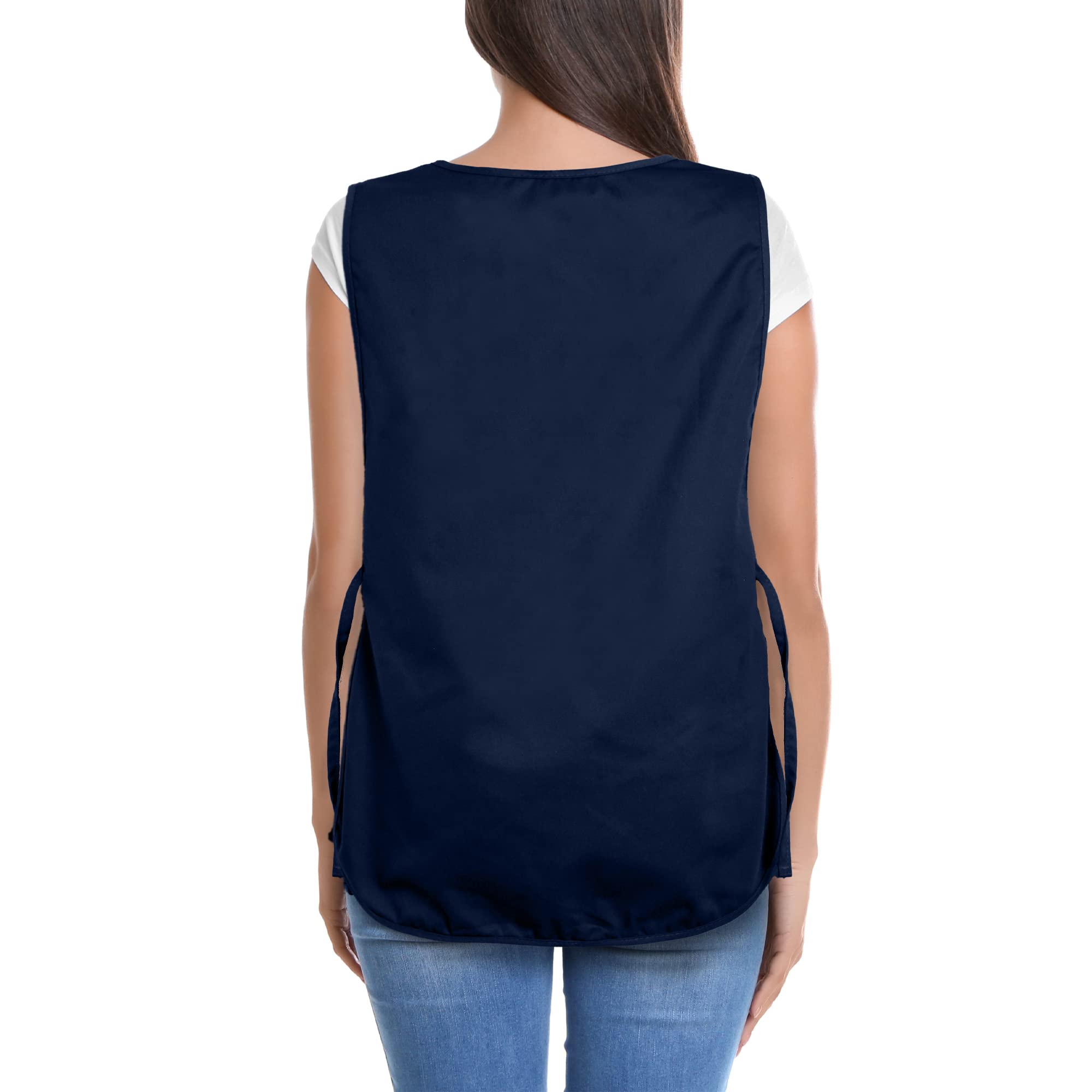 Dalix Cobbler Apron 2 Pockets Smock Chef 28.5'' X 18.5'' Poly Cotton Navy Blue