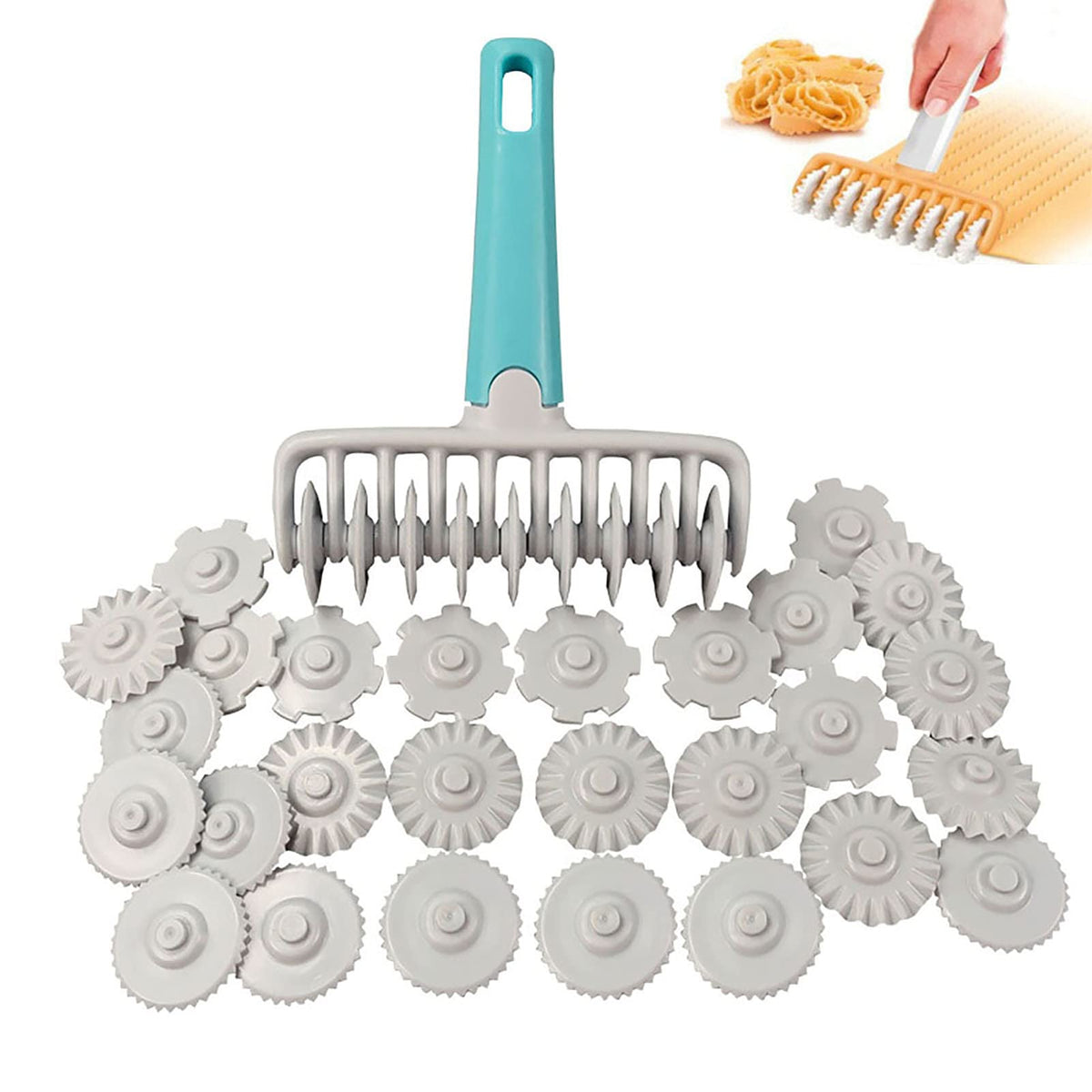 UpTuoLi Lattice Roller Cutter Set - 37pcs Plastic Dough & Pastry Tools ...