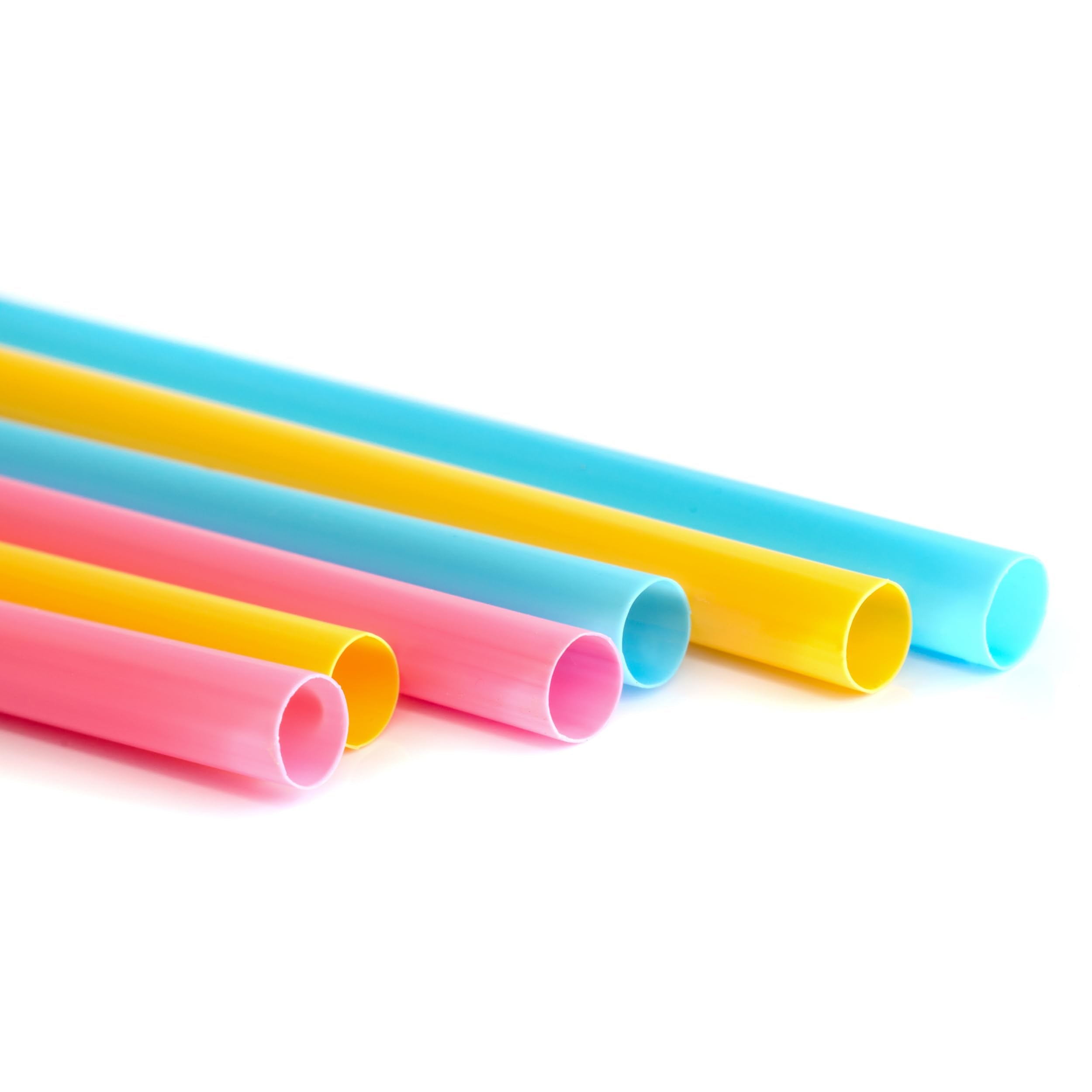 Jacent Jumbo Smoothie Straws: 36 Count Per Pack, Disposable Big Plastic Drinking Straws For Milkshakes, Drinks, Smoothies