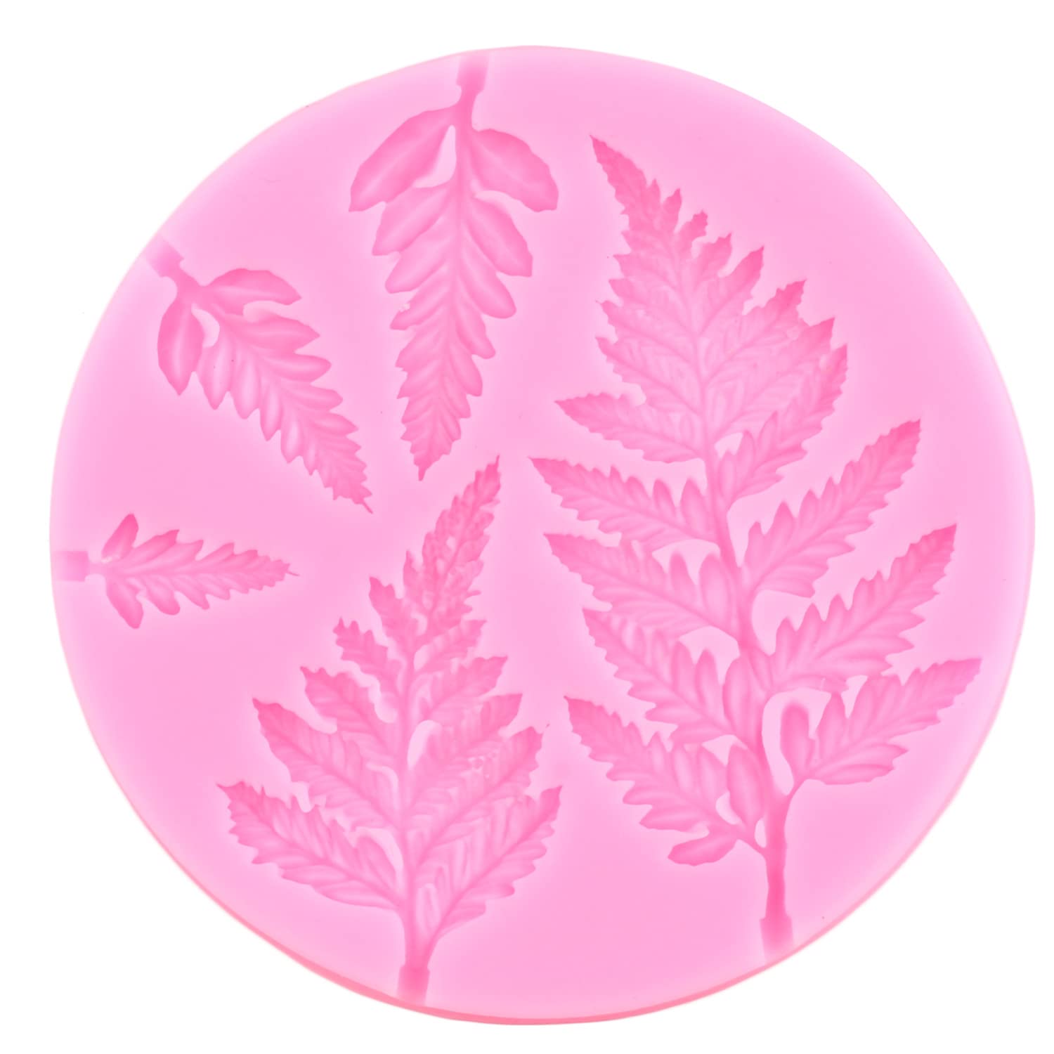 Miyahouse Tropical Leaf Silicone Molds Fern Leaves Fondant Mold Monstera Leaves Candy Mold For Cake Decorating Cupcake Topper Ch