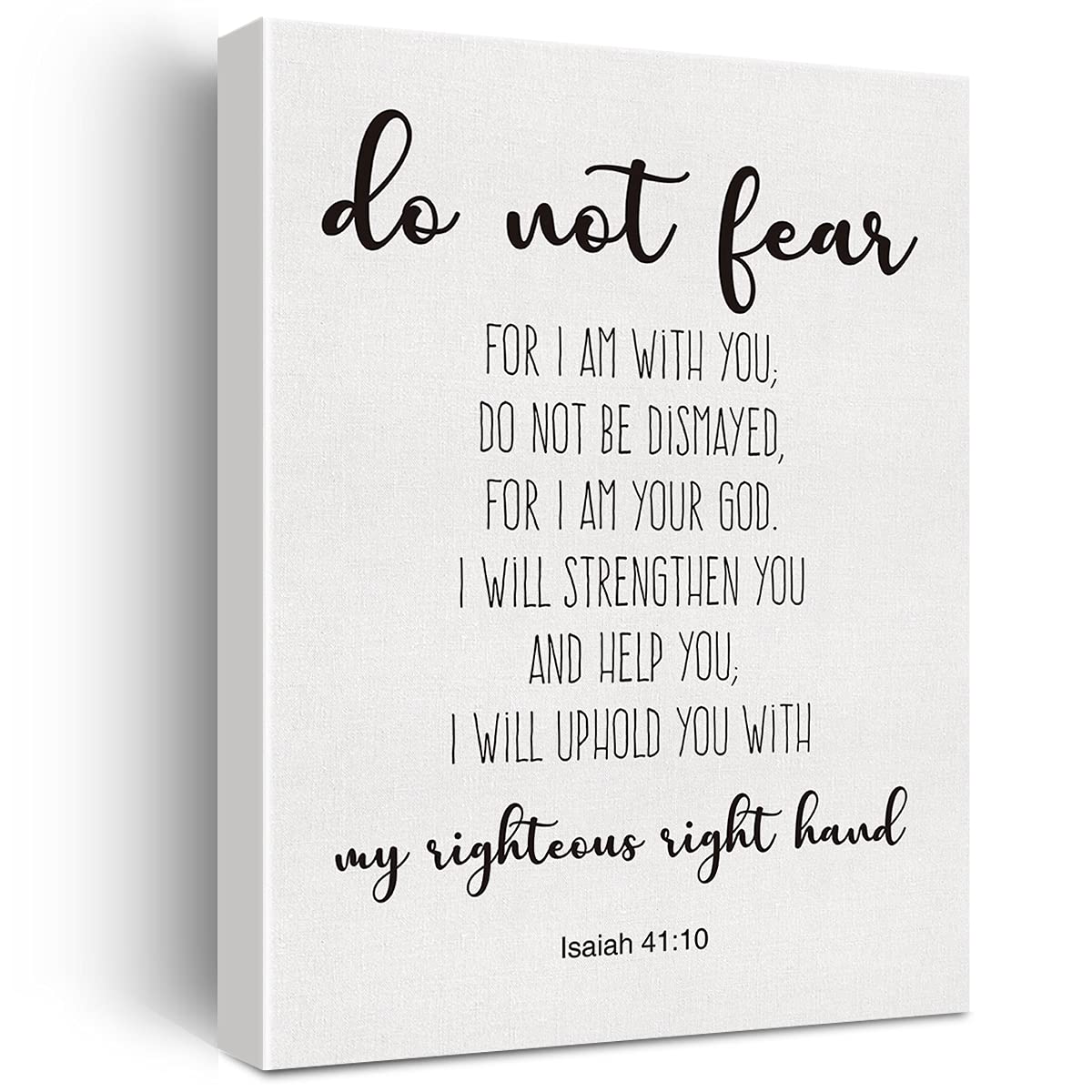 Bible Verse Art Wall Decor Isaiah 41:10 Do Not Fear Scripture Canvas Painting Prints For Home Dining Room Living Room Wall Decor