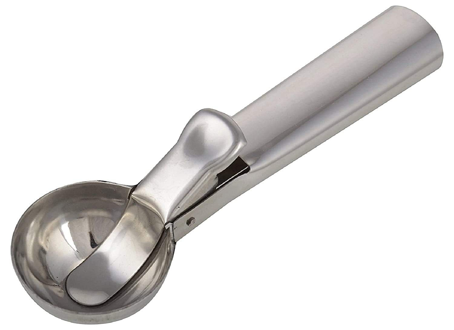 Sakoraware Stainless Steel Easy Trigger Ice Cream Scoop Scooper Serving Spoon Big Size, Multifunctional, Silver, 1 Pc 'Others''