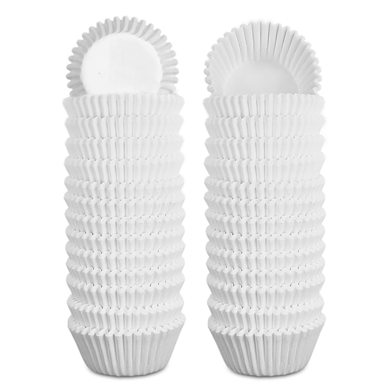 Cokiecan 1000 Pcs White Mini Cupcake Liners Small Muffin Liners No Smell Premium Greaseproof Paper Cupcake Wrappers Baking Cups