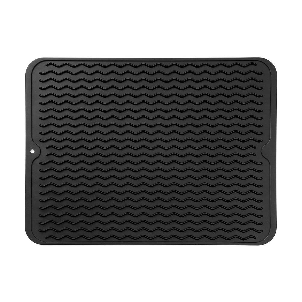 Micoyang Silicone Dish Drying Mat For Multiple Usage,Easy Clean,Eco-Friendly,Heat-Resistant Silicone Mat For Kitchen Counter Or