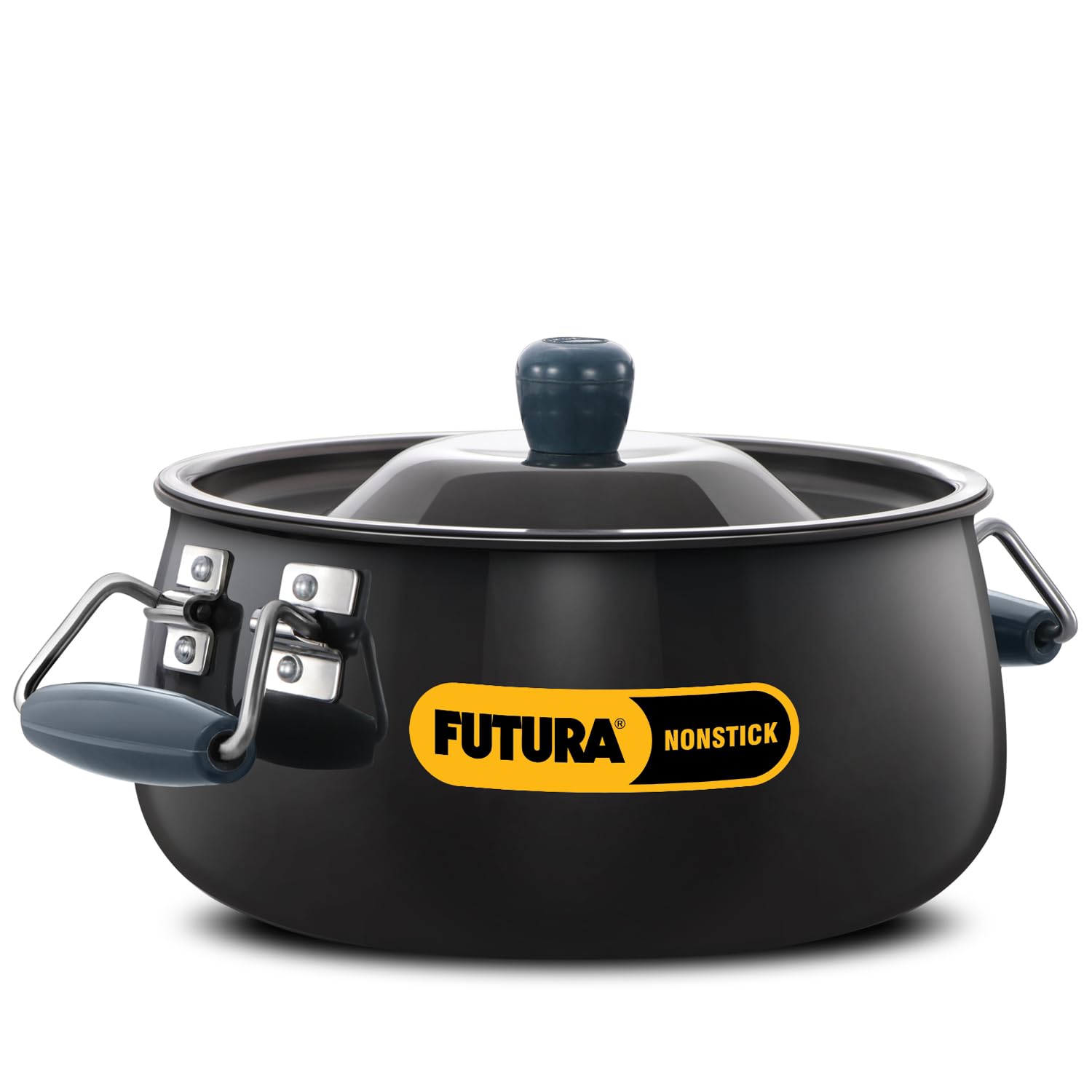 Hawkins Futura 8 Litre Bigboy Biryani Handi, Nonstick Pot With Hard Anodised Lid, Sauce Pan For Cooking And Serving Biriyani, Bl