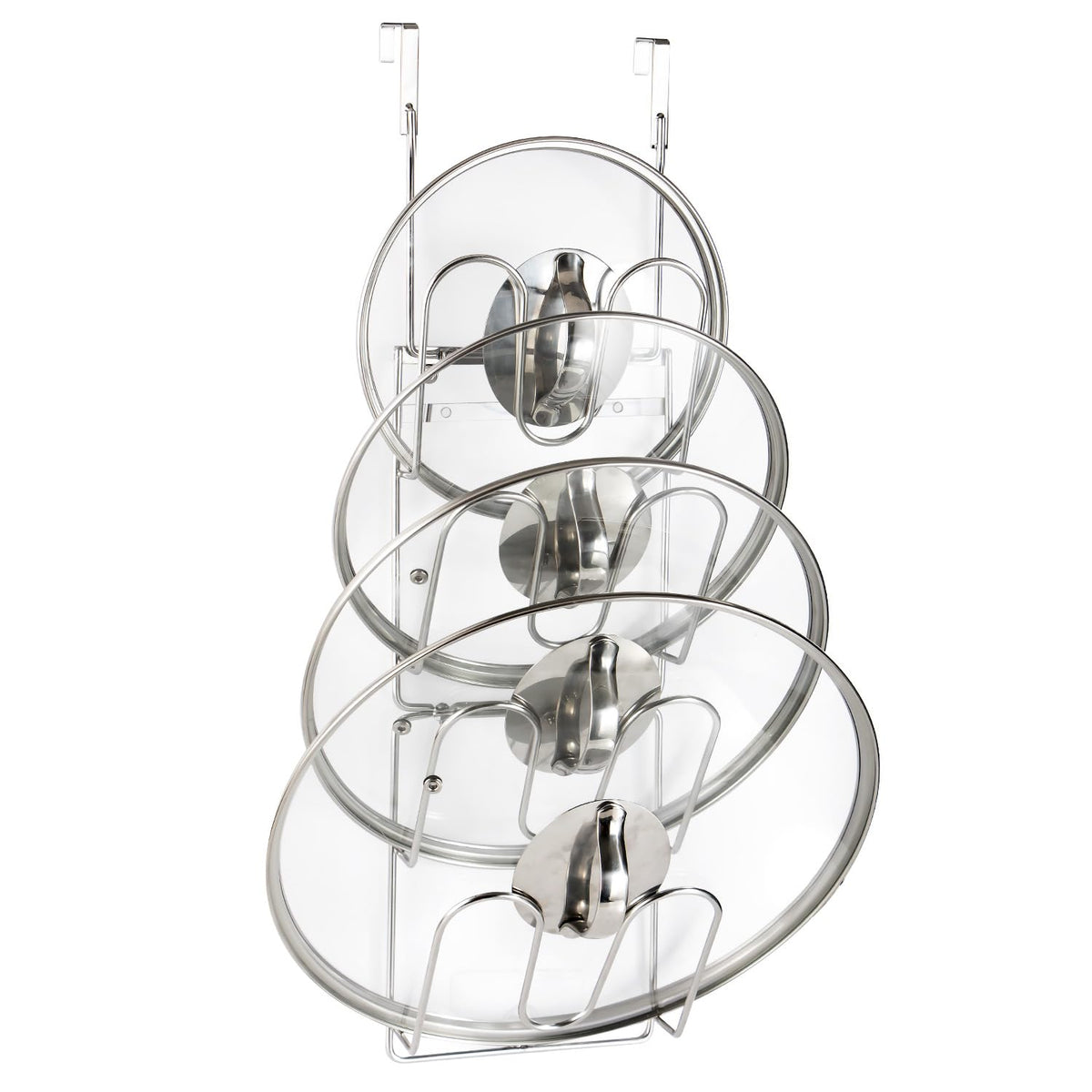 Yqh The-Cabinet Pot Lid Organizer,Door Mounted Pot Cover Rack,Pot Lid ...