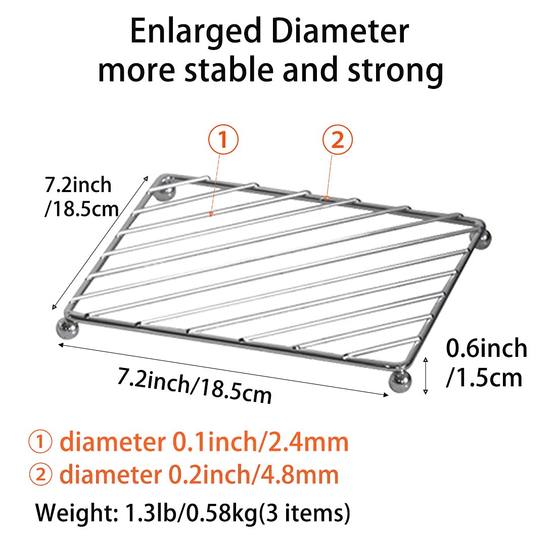 Stainless Steel Trivets For Hot Pots And Pans, Vidaya Luxury Metal Pot Holders -Multi-Use Great Heat Resistant Hot Pads For Kitc