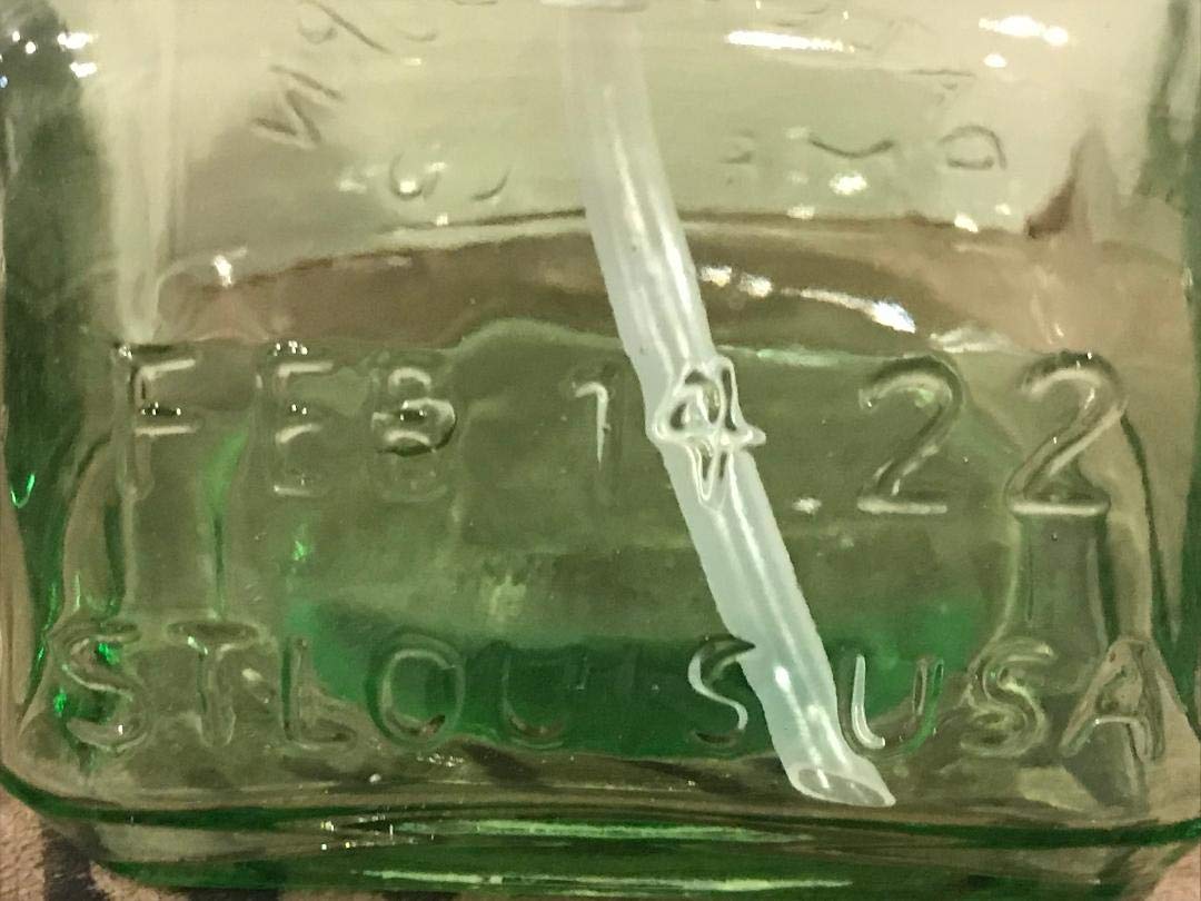 Cwi Collection Green Glass Soap/Lotion Dispenser - Embossed With Dazey Churn Mfg. Co.