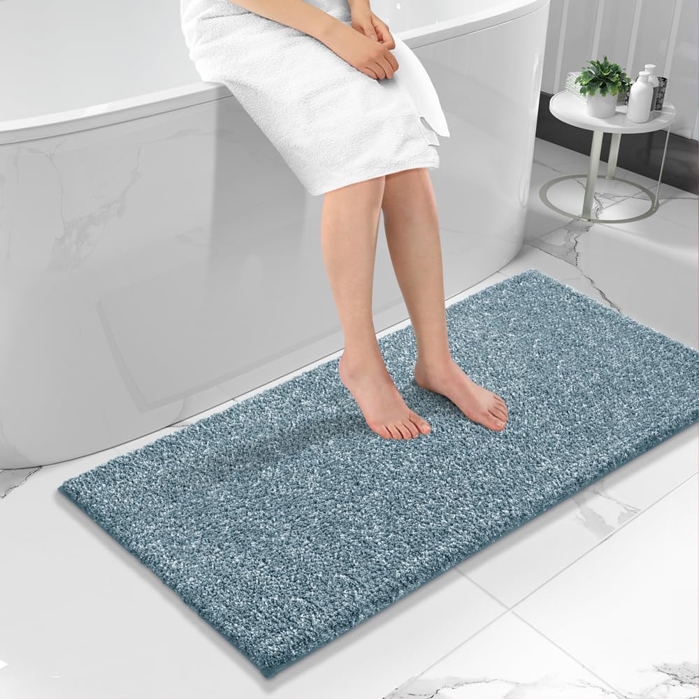 Yimobra Bathroom Rugs Mat, Extra Soft Comfortable Bath Rugs, Non-Slip, Water Absorbent And Thick Bathroom Floor Mat, Machine Was