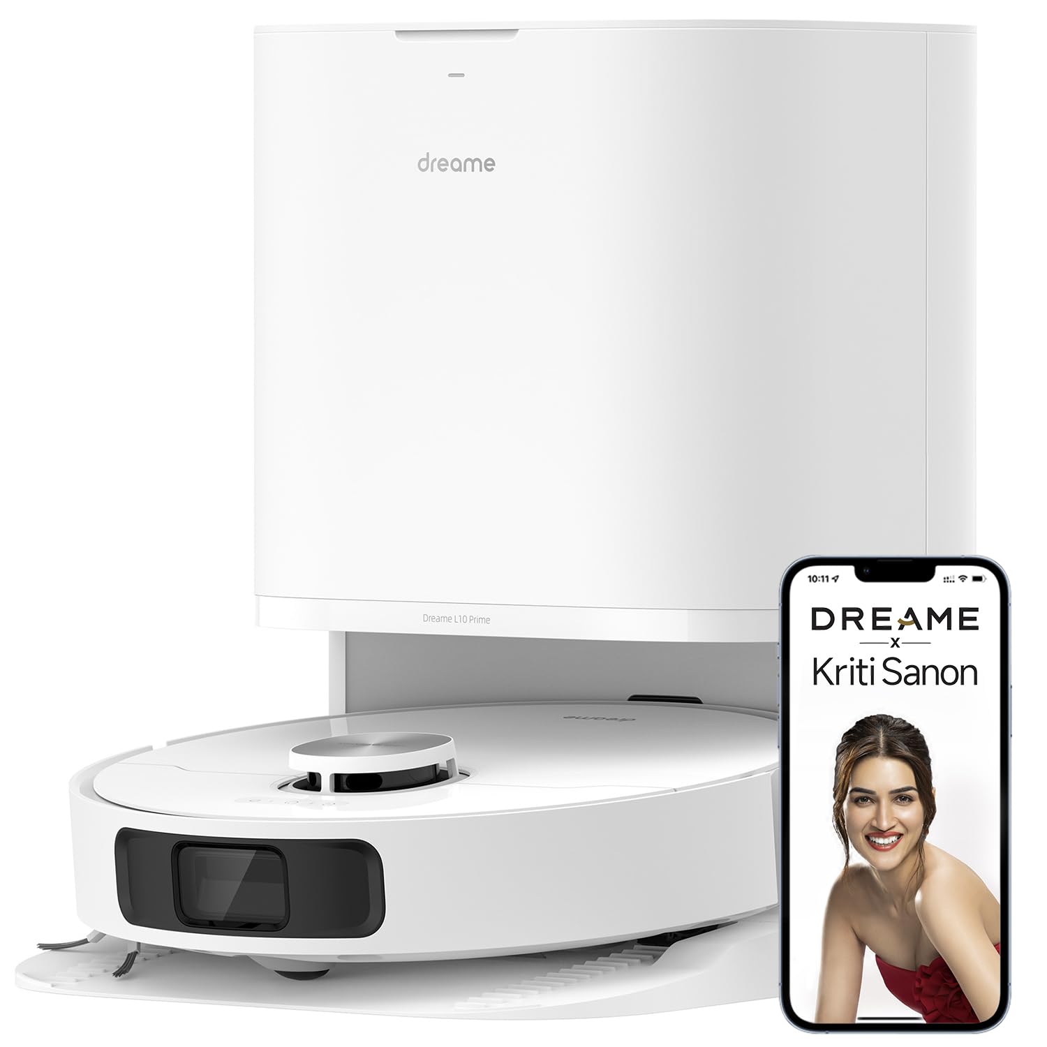 Dreame L10 Prime Robot Vacuum And Mop, Self-Cleaning Dual Mop Pads With Auto Drying, 3L Clean/Used Water Tank, 7Mm Mop Lifting F