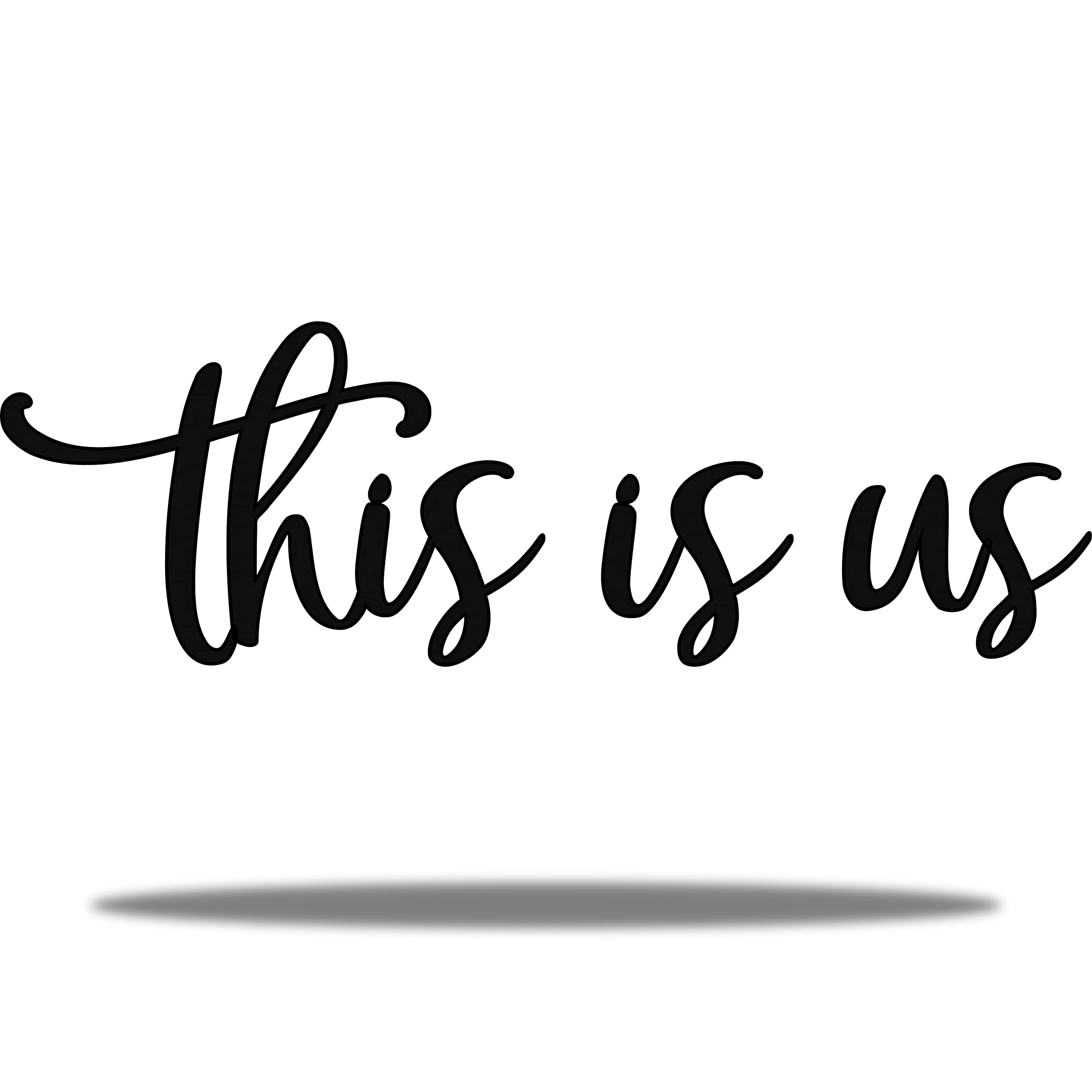 Vivegate This Is Us Wall Decor - 9.5    X 31 This Is Us Signs Home Decor Metal Decorations for Room Large Black Metal Wall Decor