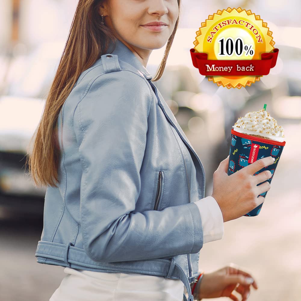 Reusable Iced Coffee Insulator Sleeve For Cold Beverages And Neoprene Cold Coffee Cup Sleeves Cooler Cover 16-32Oz For Coffee Cu