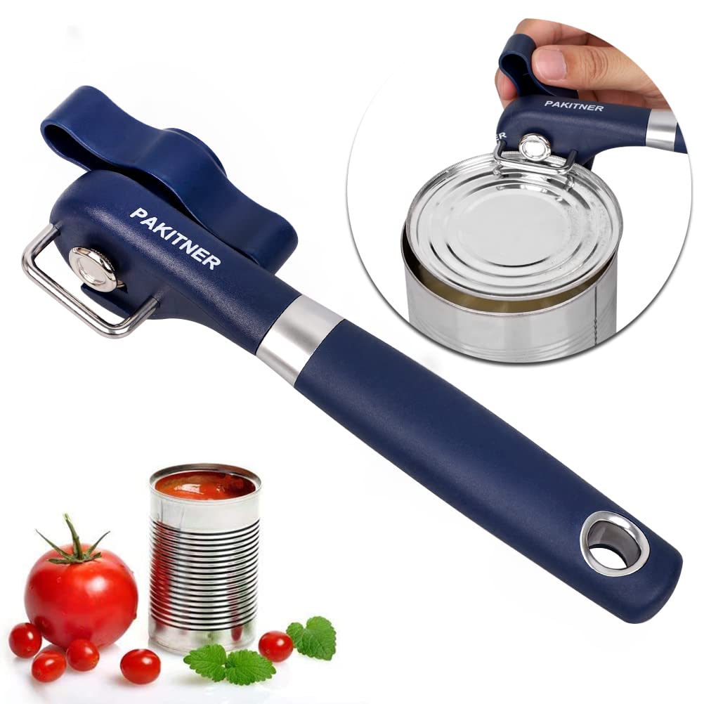 Pakitner-Cut Safe Can Opener, Manual Can Opener Smooth Edge-Handheld Side Cut Can Opener, Ergonomic Smooth Edge, Food Grade Stai