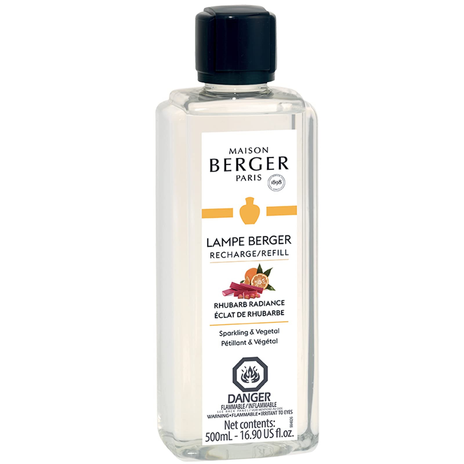 MAISON BERGER - Rhubarb Radiance - Lampe Berger Fragrance Refill for Home Fragrance Oil Diffuser - Air Freshener - 16.9 Fluid Ou