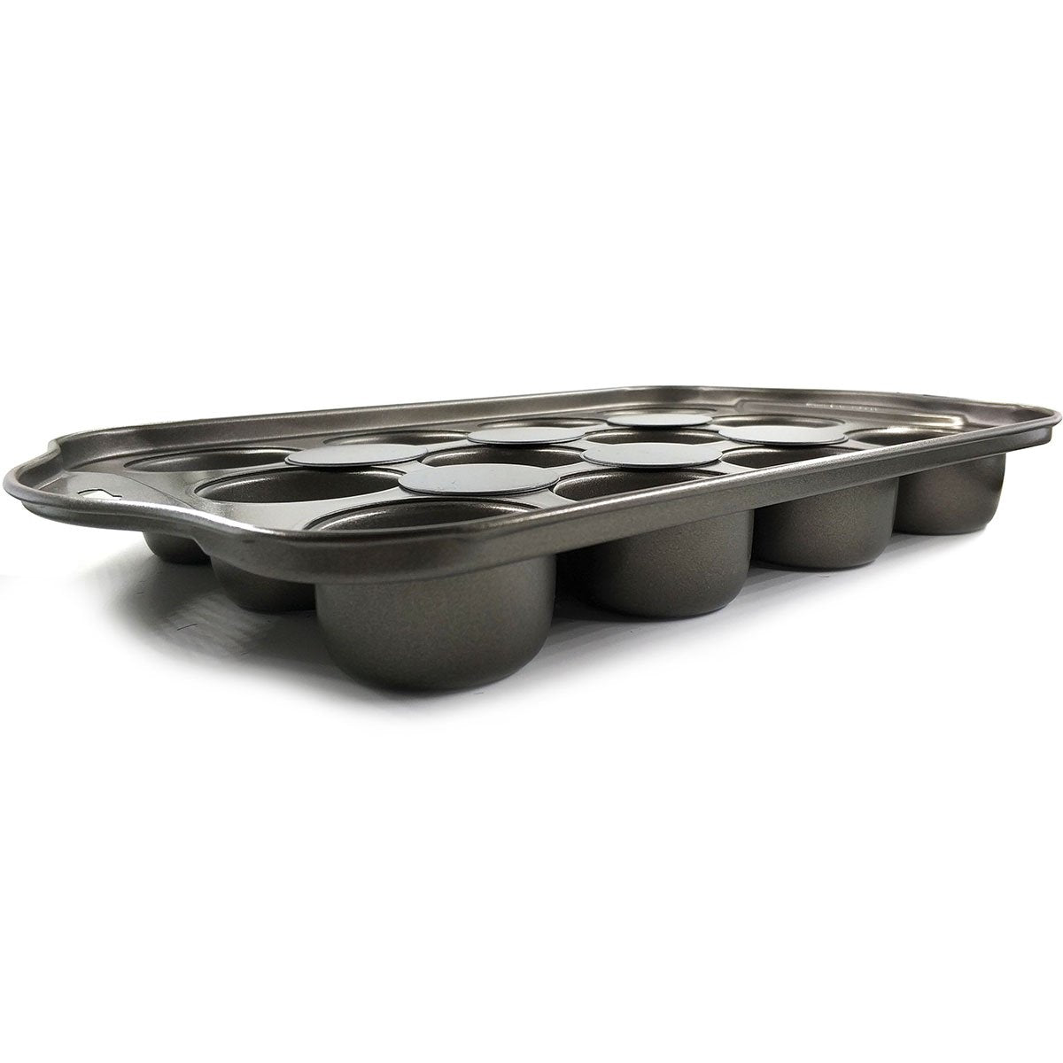 Devilmaycare Removable Bottom Round Mini Muffin Pans 12 Holes Non-Stick Cake Mold For Cake Chocolate Egg Tart & Others Bake Food