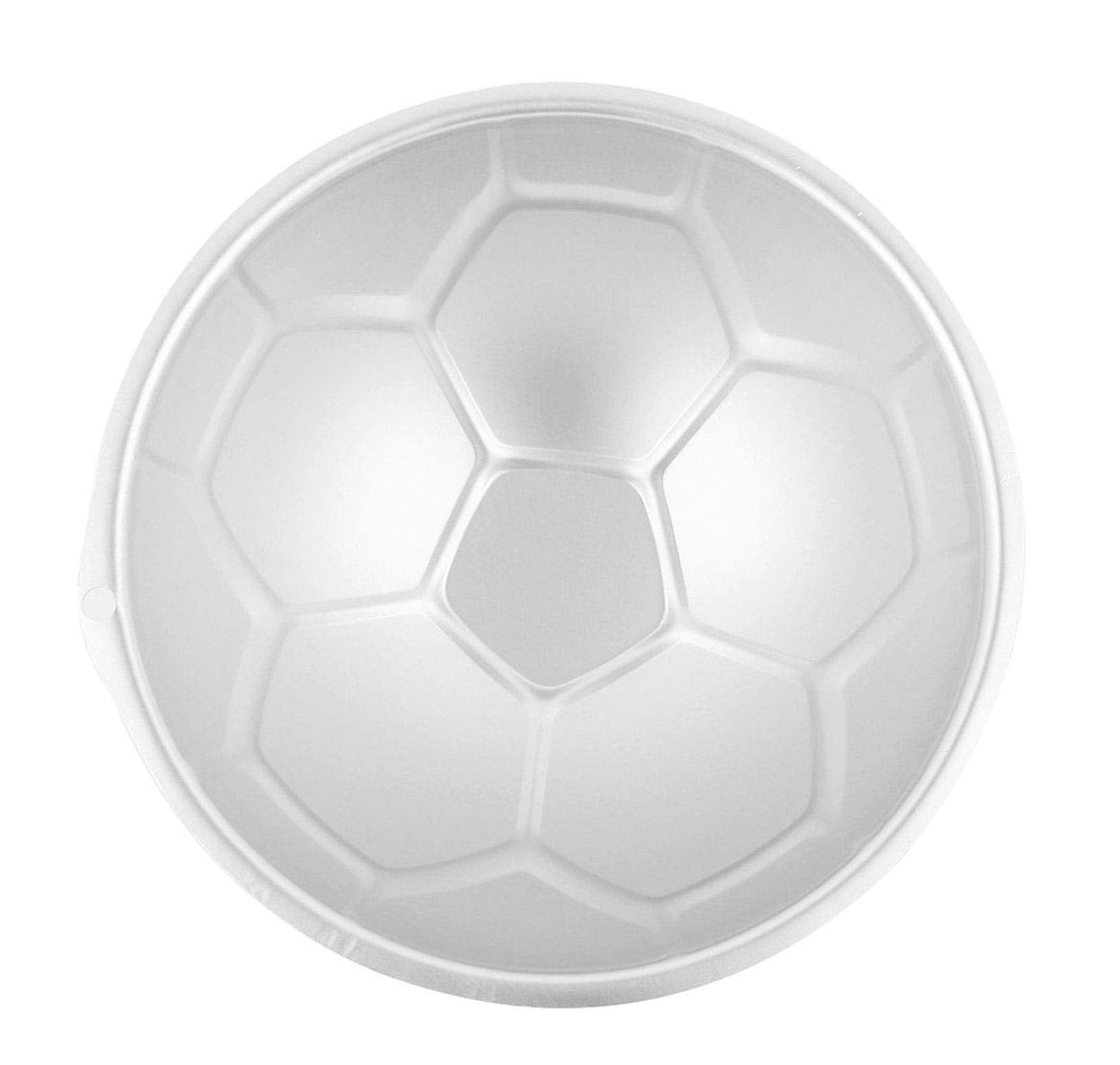 Zdywy 8 Inch Hemisphere Football Half Round Soccer Ball Shaped Aluminum 3D Baking Mould Cake Mold Tin Birthday Cake Pan - Half F