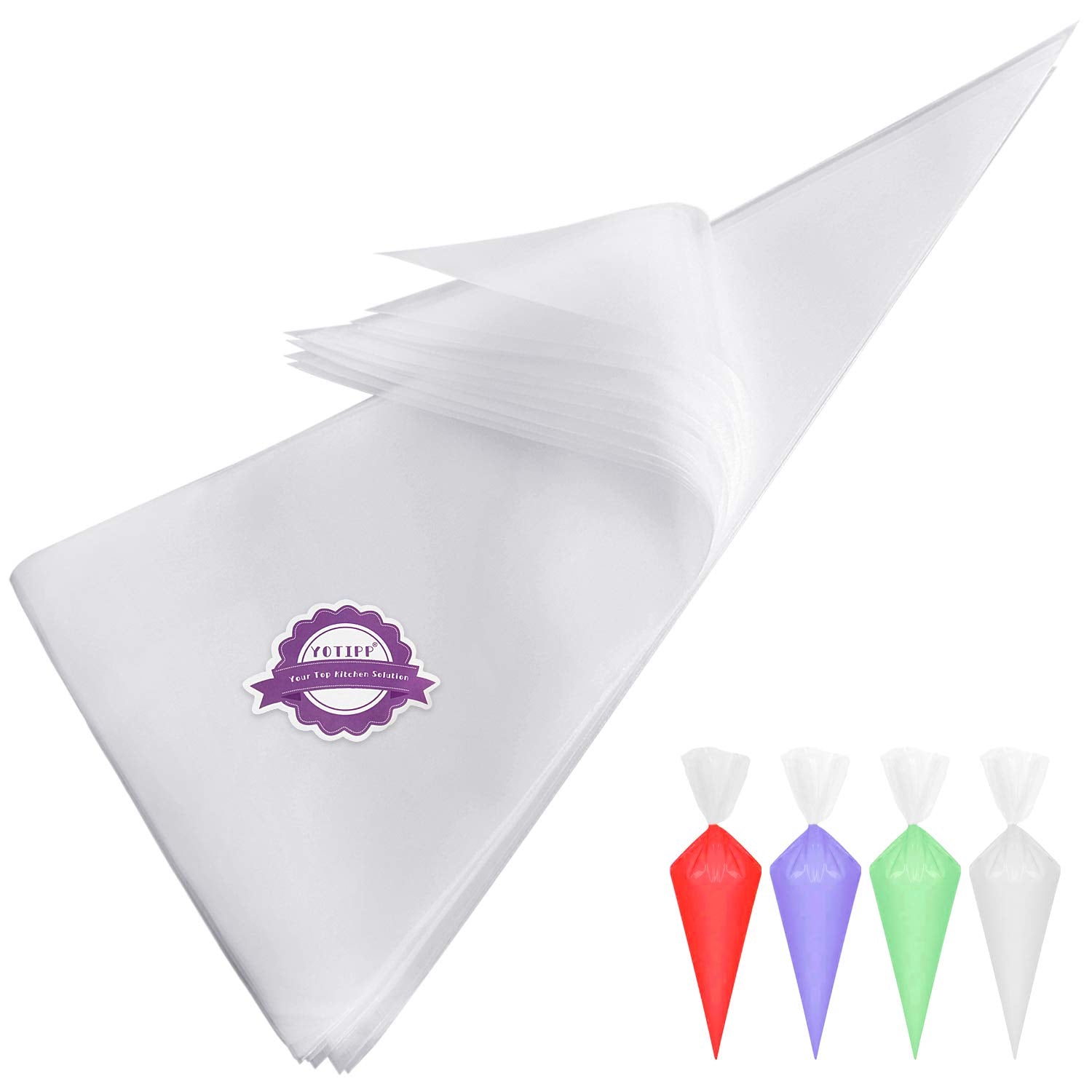 Extra Thick 100 Pack 18 Inch Disposable Piping Bag Pastry Icing Bag Cake Decorating Bags Large Size