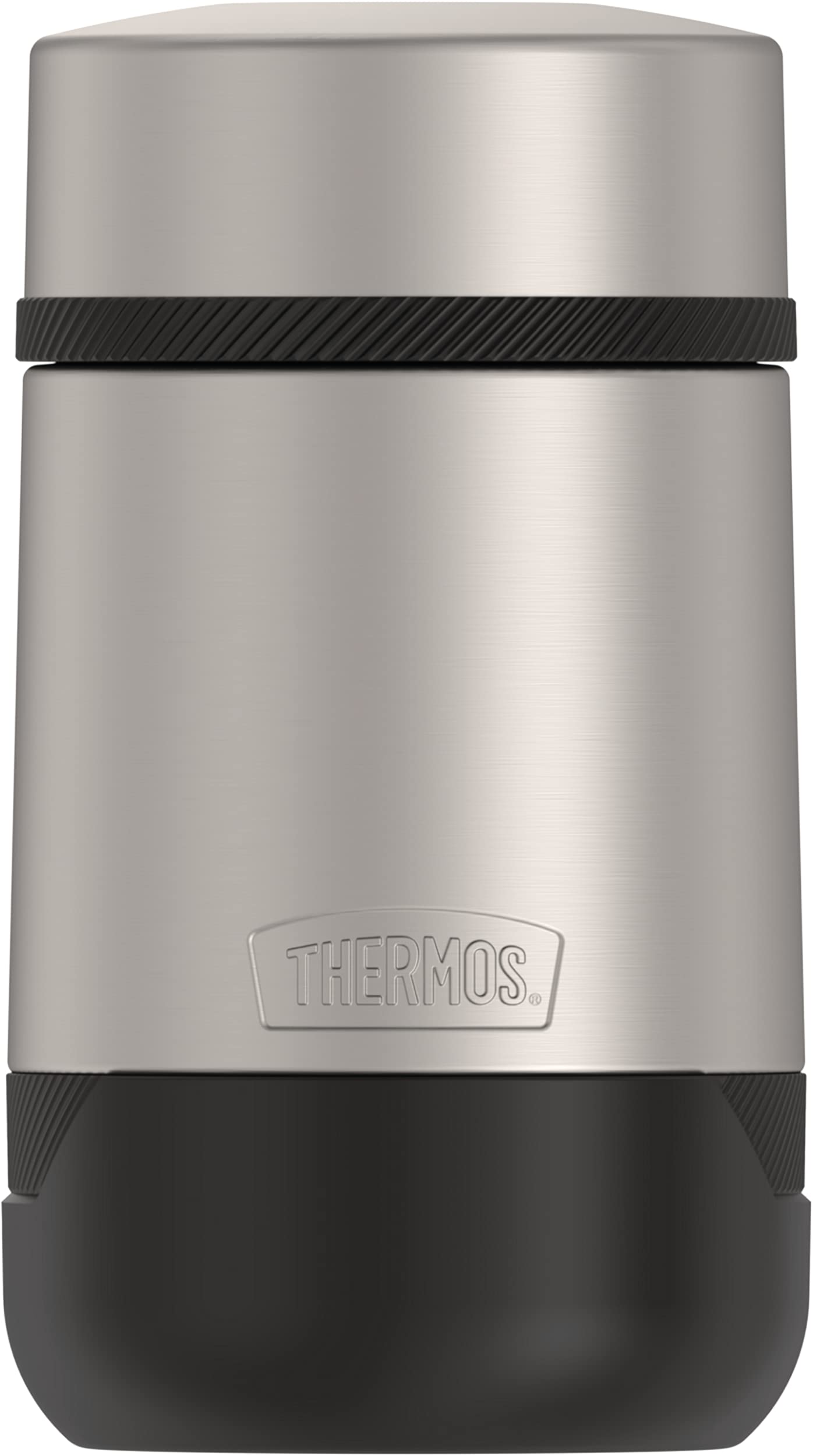 Alta Series By Thermos Stainless Steel Food Jar 18 Ounce, Matte Steel/Espresso Black
