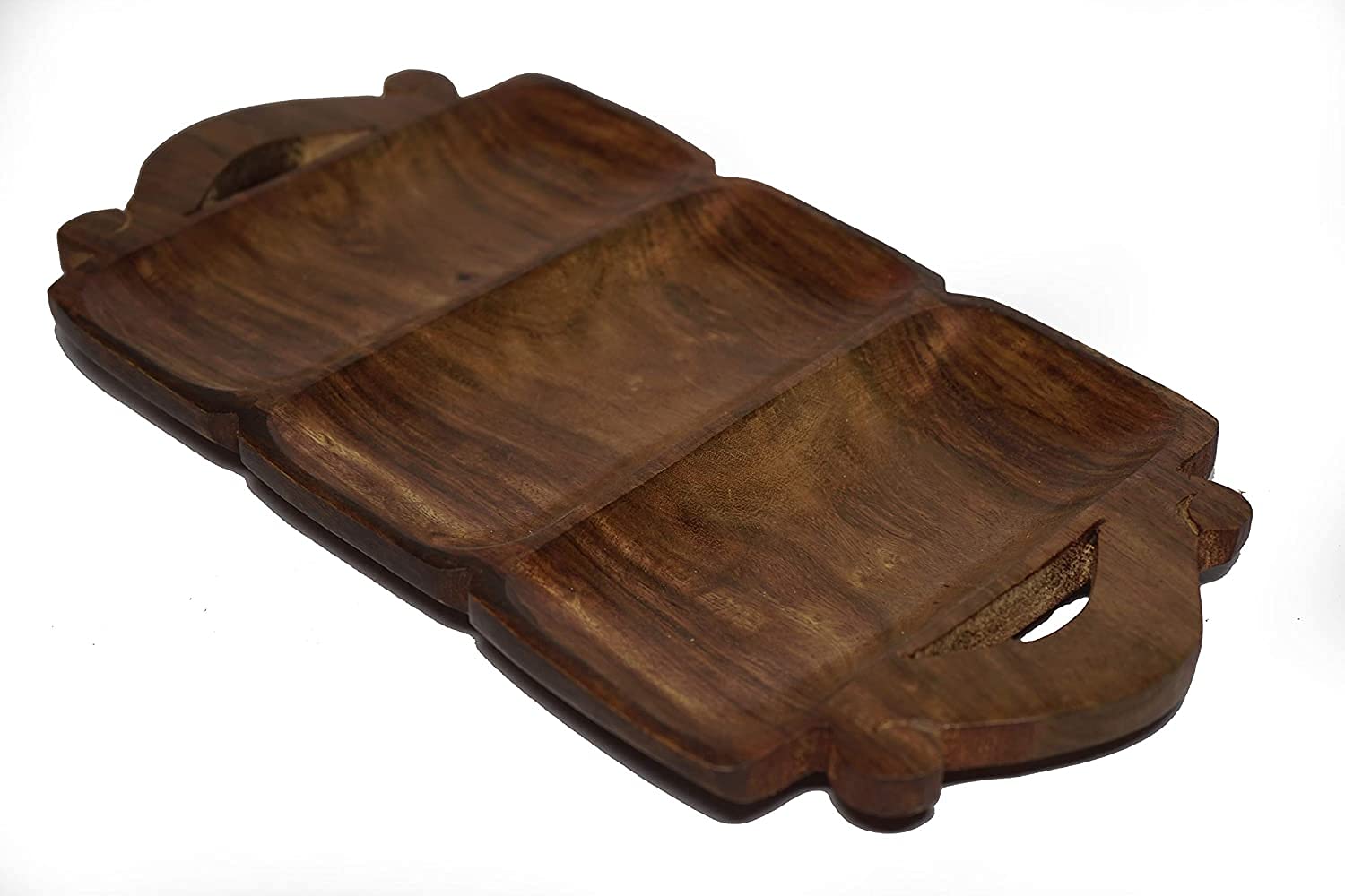 Homenrich Wooden Dry Fruit Tray | Serving Tray | Multipurpose Tray | Tray Decoration | Tray For Storage | Home Decor | Great Gif
