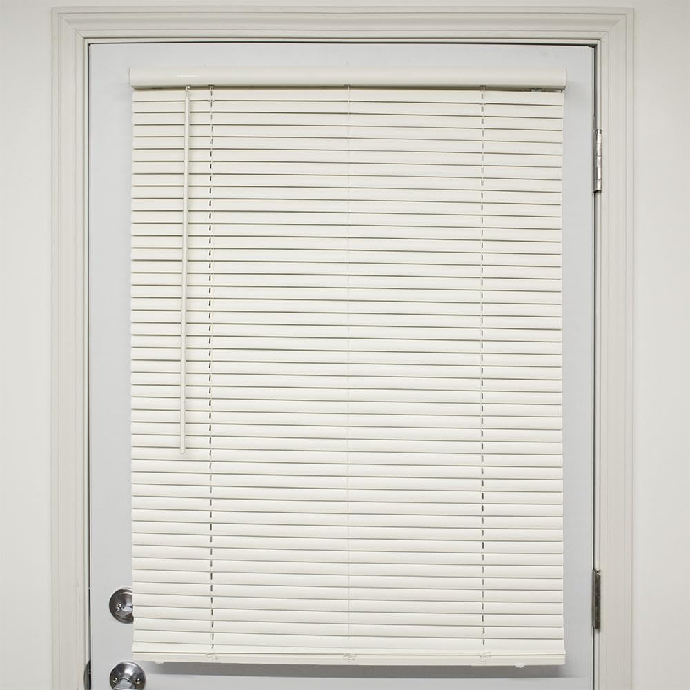 Lumino Magnetic Vinyl Mini Blinds for Doors - 18 W x 48 H, Over 400 Custom Sizes Starting at $29.97, No Tools, Easy Install, Hor