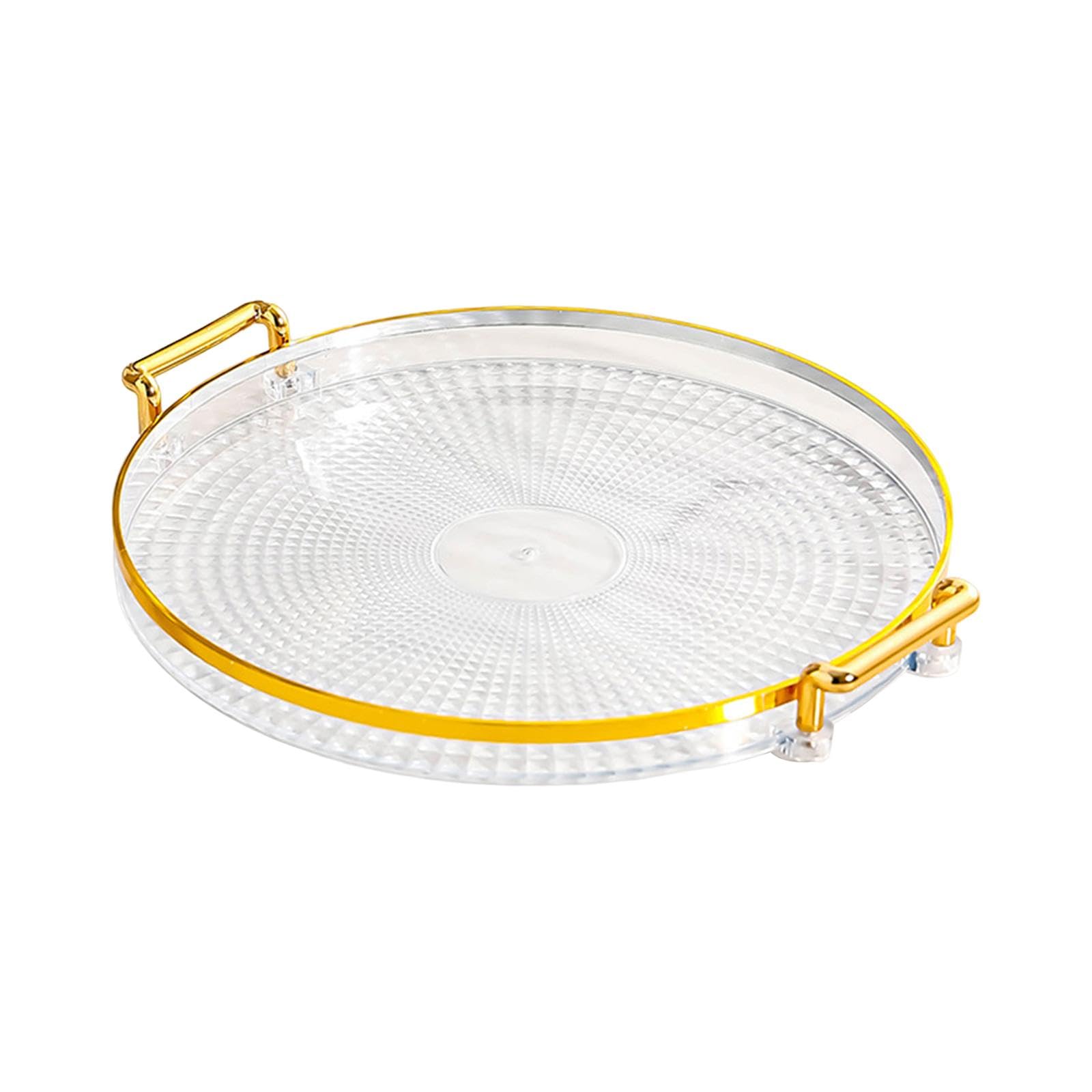Trendivibe Fruits Snack Serving Plate Cosmetic Storage Tray For Bathroom Dresser Vanity 1 Tier