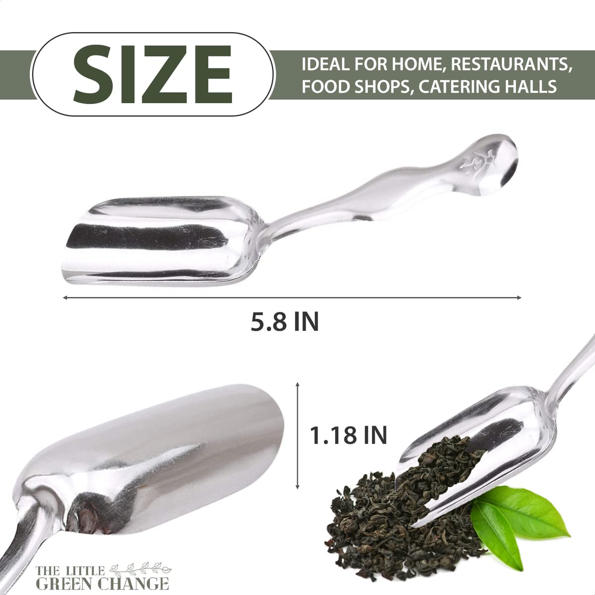 20Pcs Mini Scoops For Dry Goods - Stainless Steel Canister Kitchen Scoop For Tea, Coffee, Ice Scooper For Ice Maker - Stainless