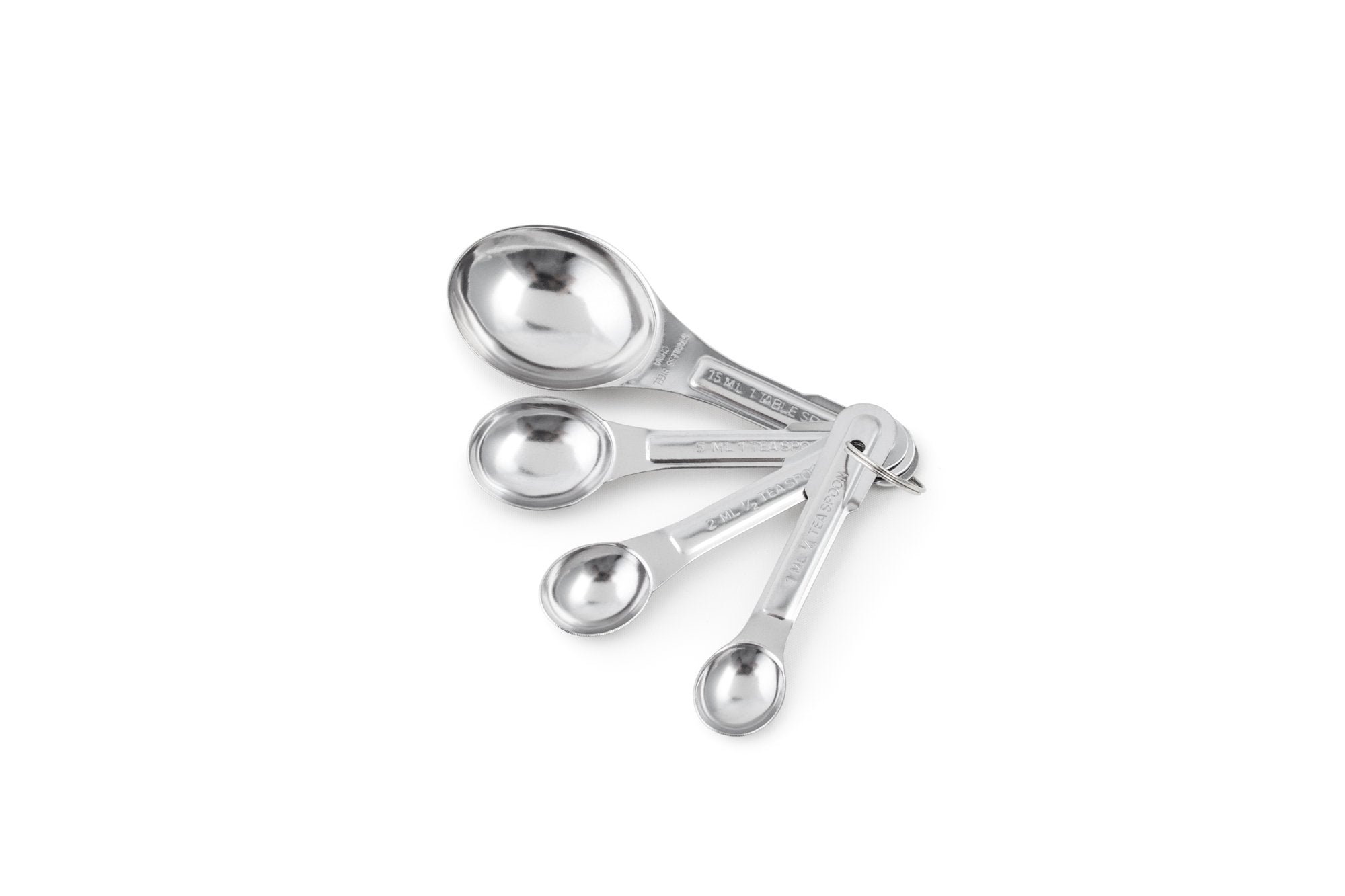 Fox Run 4-Piece Stainless Steel Scoops Measuring, 0.75 X 1.75 X 5.25 Inches, Metallic