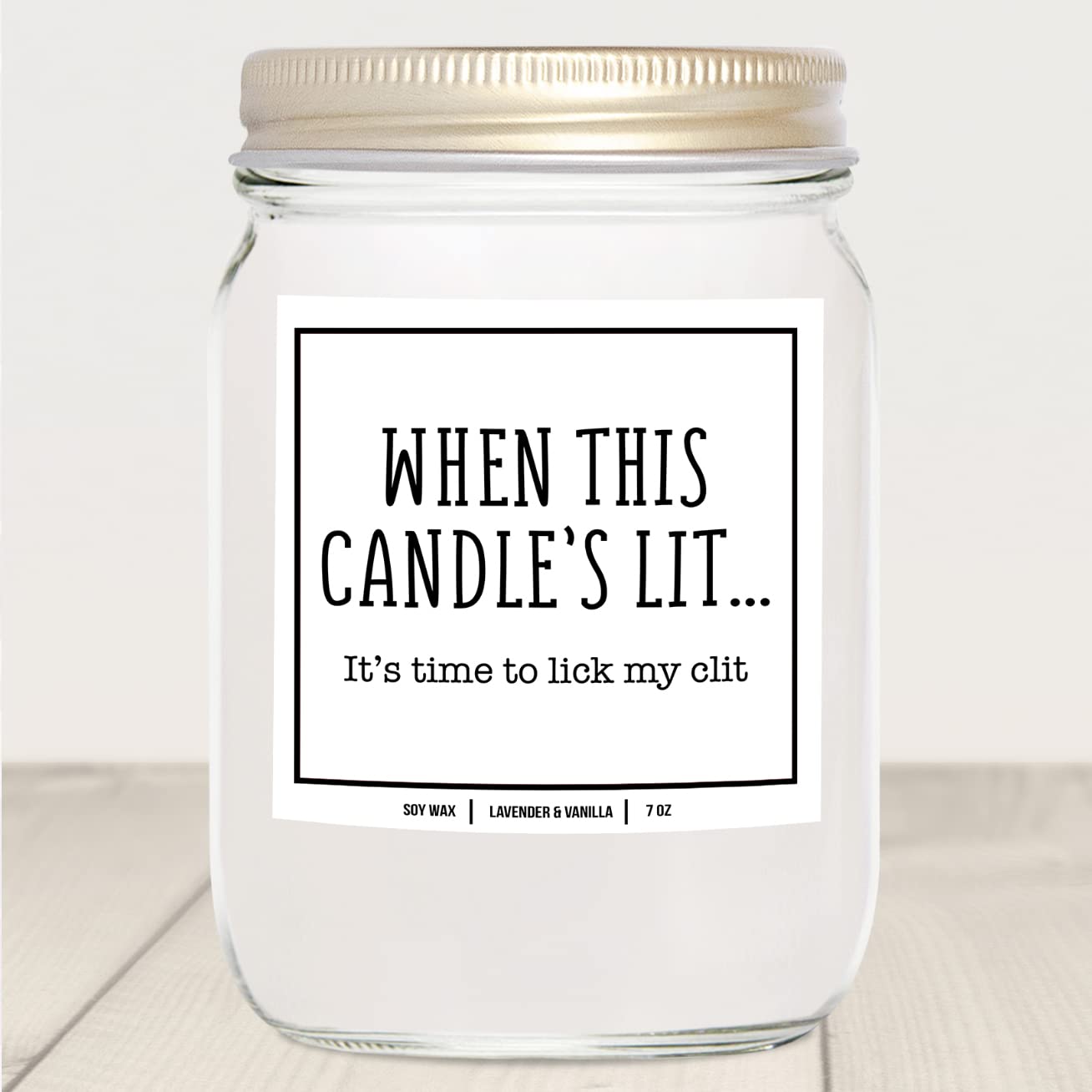 YouNique Designs When This Candle is Lit Its Time to Lick, 7 Ounces, Candles for Romantic Night, Naughty Candles for Him, Mens C