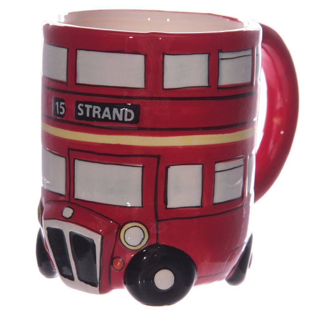 Puckator London Red Routemaster Bus Ceramic Shaped Mug, Tea Coffee Hot Drinks, Decorative Gift Box, Home Kitchen Office Height 1