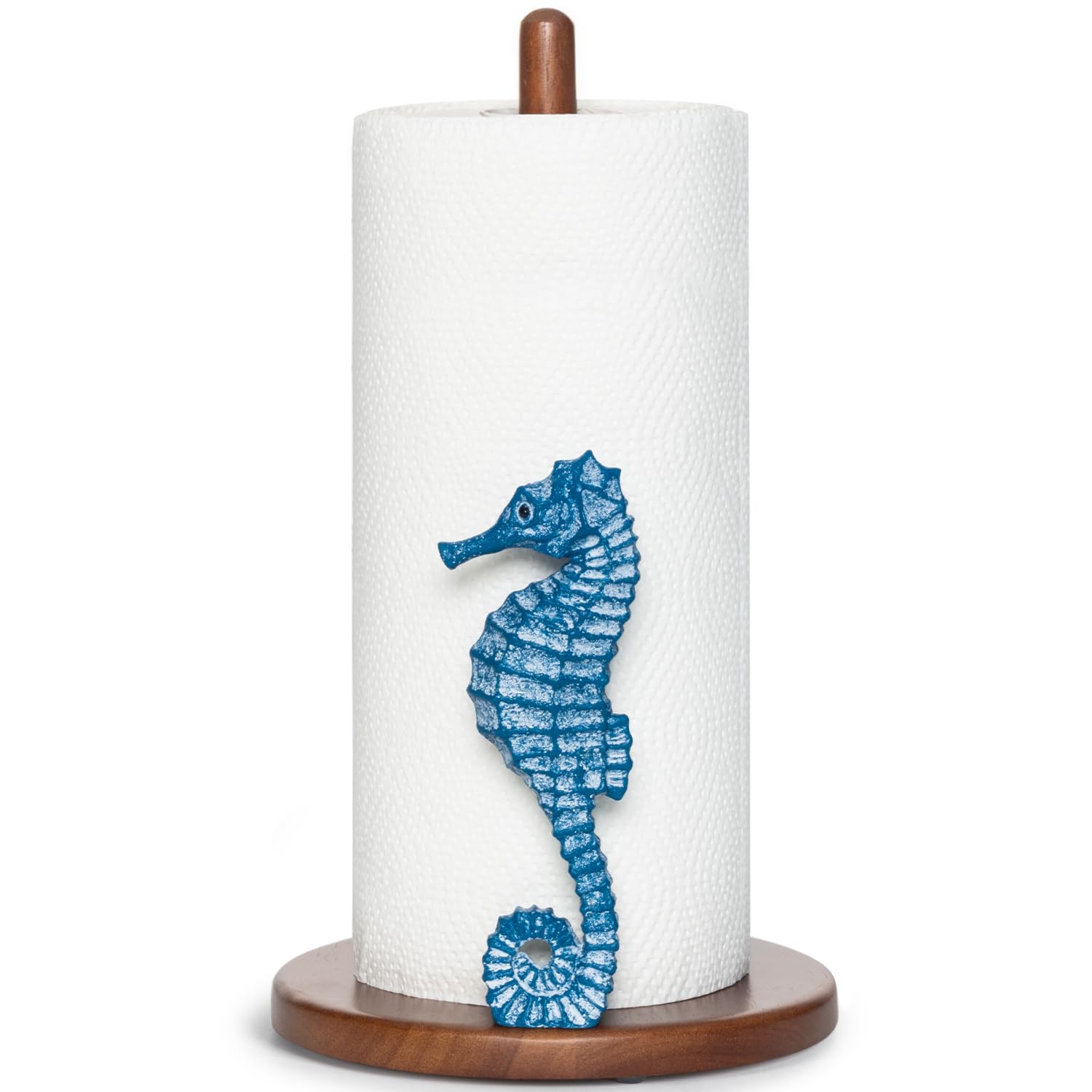 Seahorse Paper Towel Holder - Beach House Decor Unique Coastal Decor Seahorse Gifts for Women, Funny Cute Paper Towel Holder Sta