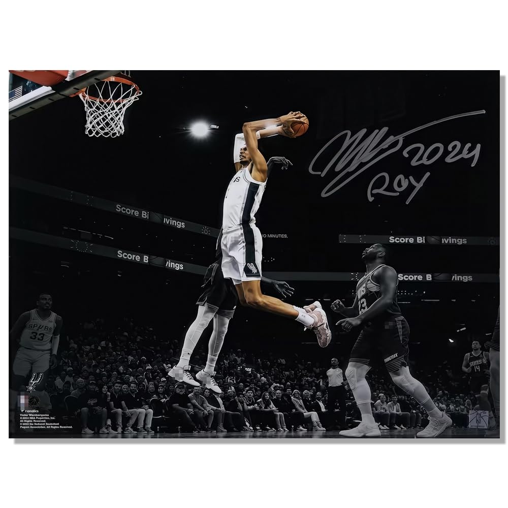 Menkarwhy Victor Wembanyama Signed Poster For Kids Room Bedroom Wall Decor-Basketball Superstar Posters Canvas Art Print Picture