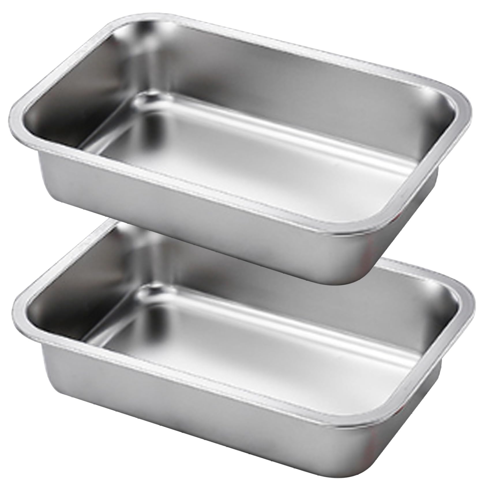 Jorzer 2PCS Lasagna Pan, 9x13 Inch Stainless Steel Baking Pans, Rectangle Cake Pan, Stackable Baking, Lasagna Dish for Brownie C