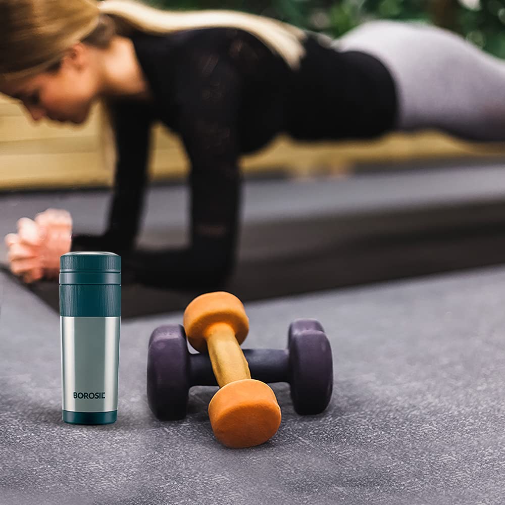 Borosil Vacuum Insulated Double Wall Travelmate Mug|Coffee Mug|Tea Mug|Thermos|Flask|PortableOffice|Outdoor|Reusable|Leak Proof,
