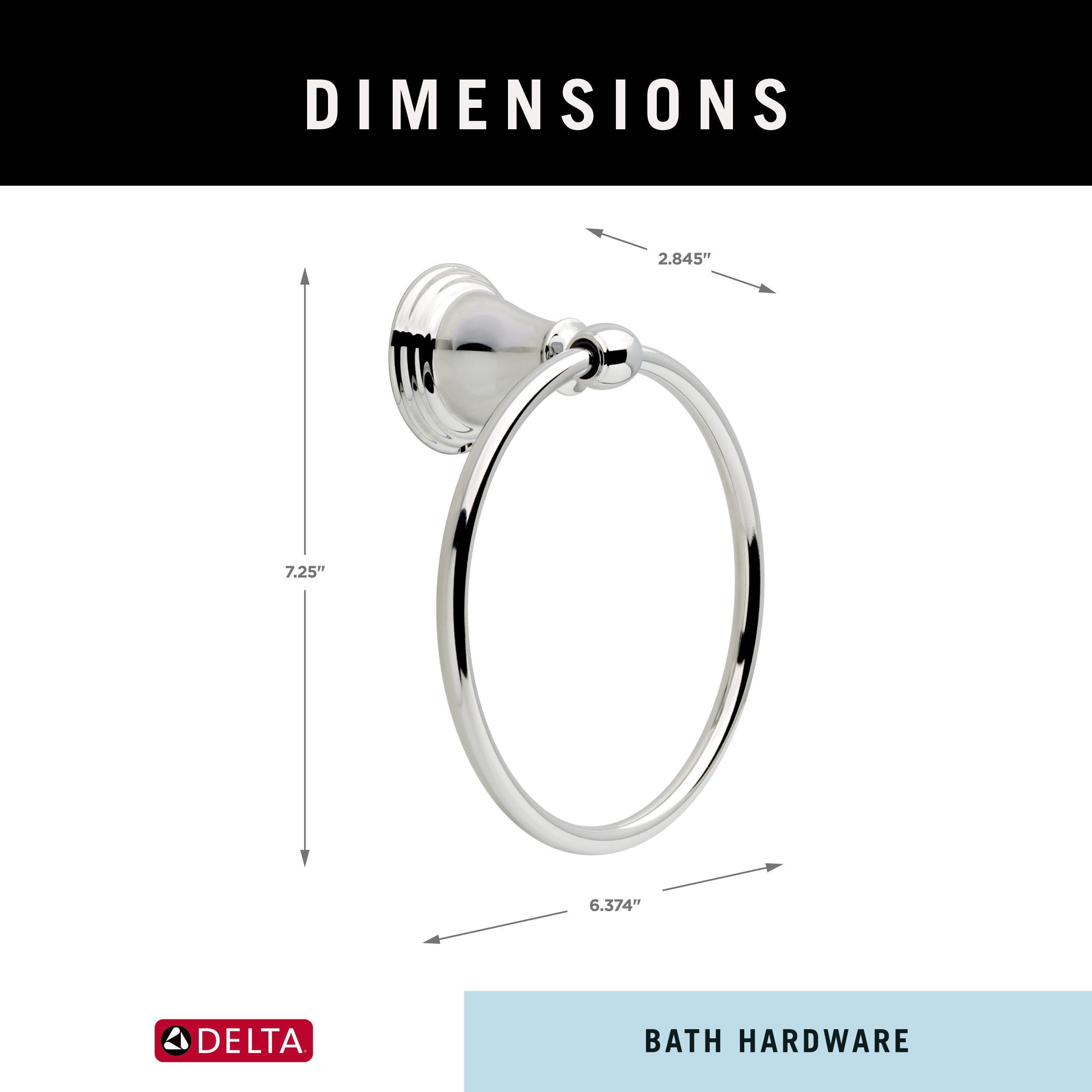 Delta 70046 Windemere Towel Ring, 7.25 X 6.38 X 6.38 Inches, Chrome