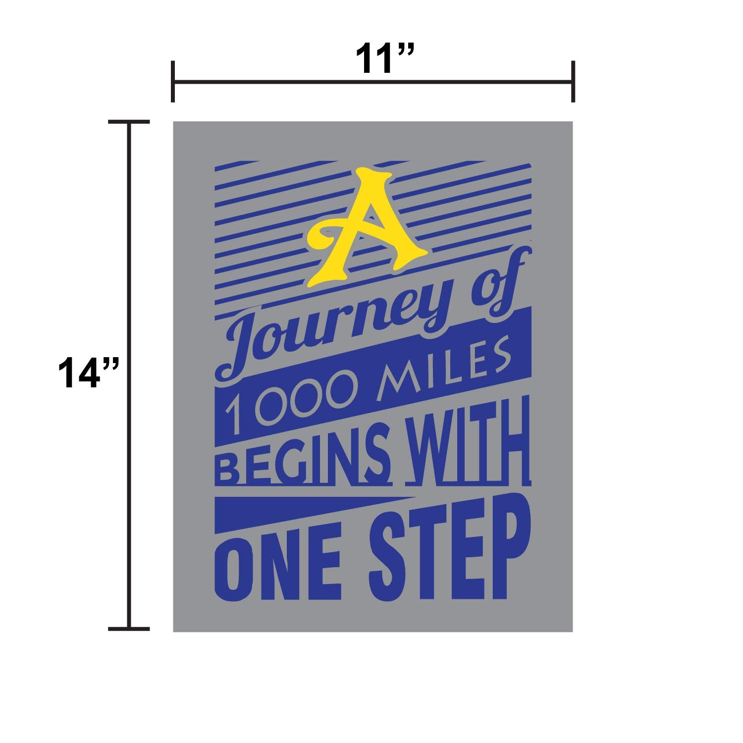 Journey Of 1000 Miles Begins With One Step Inspirational Quotes Ready To Be Framed, Positive Affirmation Pictures, Art Prints Fo