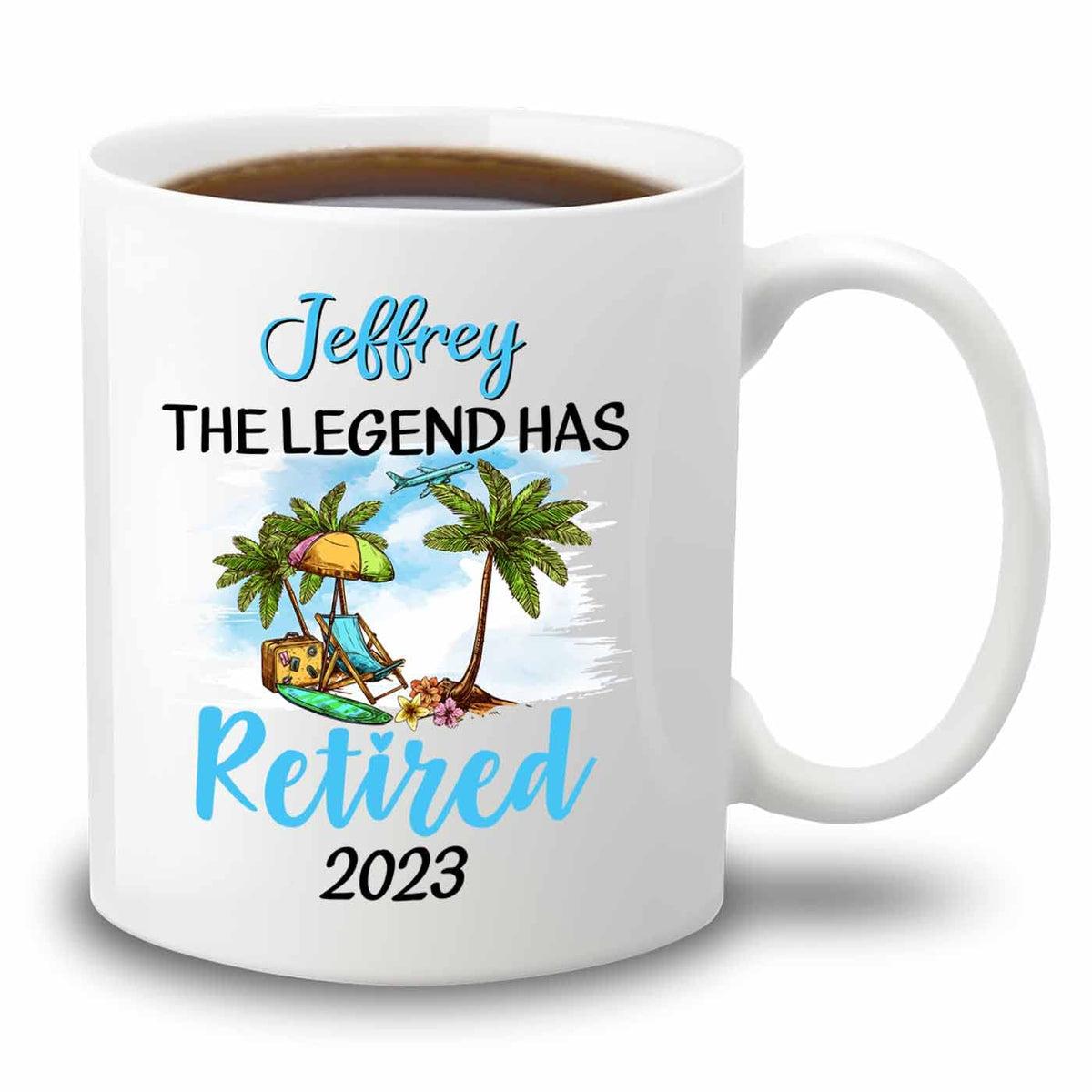 Personalized Name Year Coffee Mug Gifts For The Legend Has Retired, Customized Retirement White Ceramic Mugs 11 Oz 15 Oz, Retire
